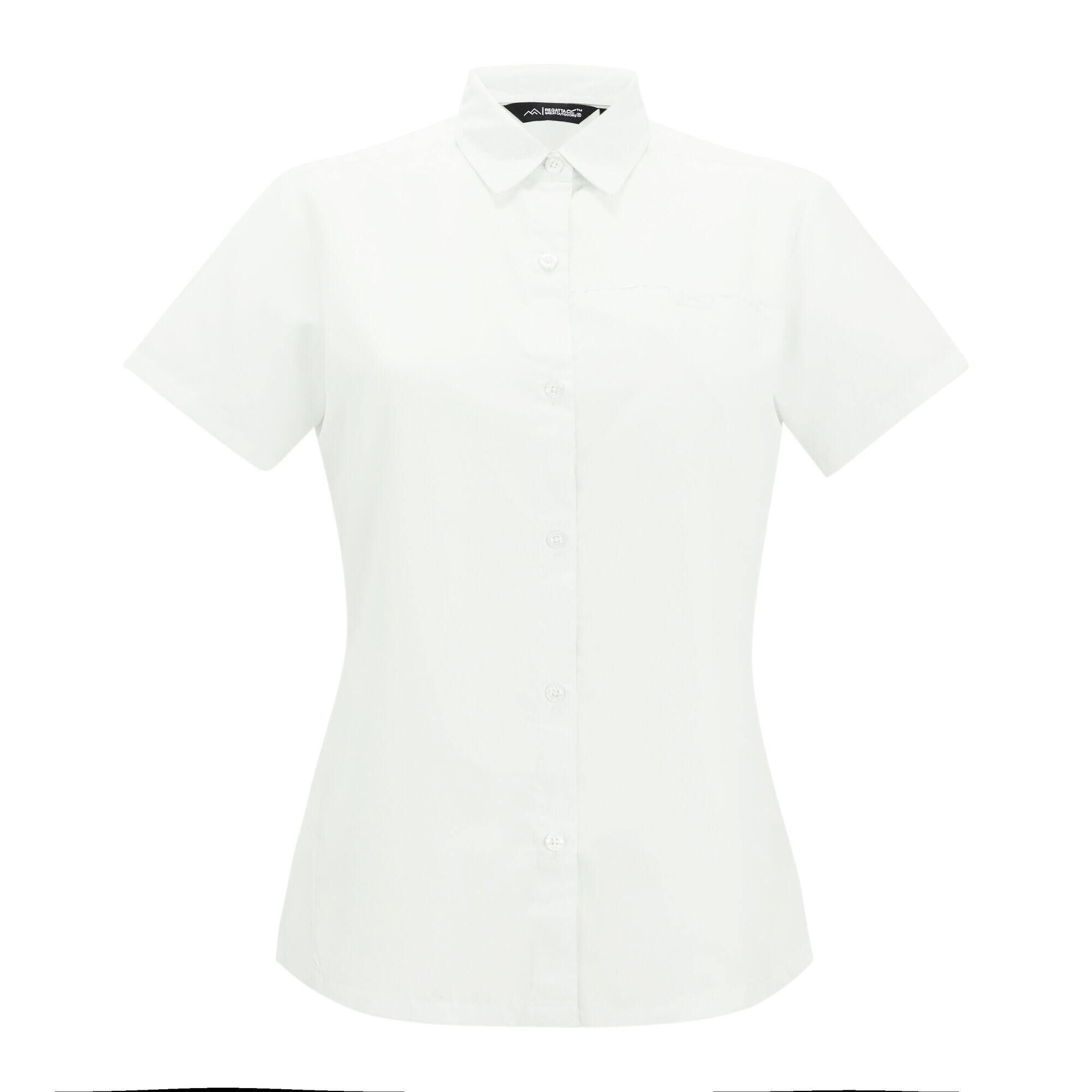 Camicia Botanico Maniche Corte Donna Regatta Mindano VIII A Malapena Bianco 2/5