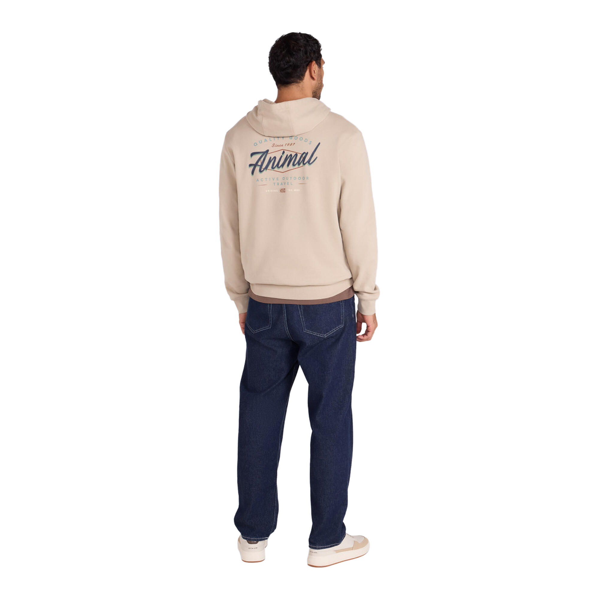 "River" Kapuzenpullover für Herren Dunkelbeige 4/4