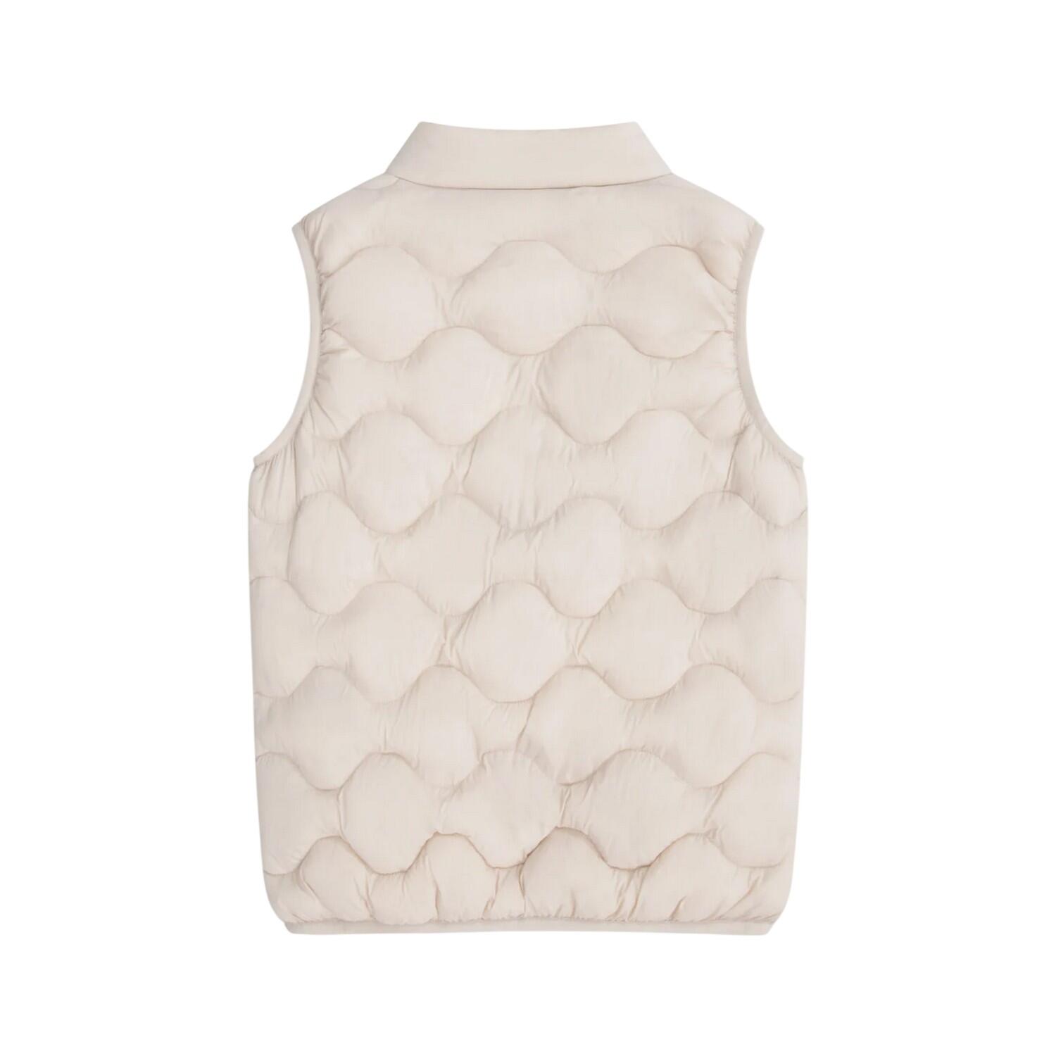Childrens/Kids Quilted Water Resistant Sleeveless Gilet (Beige) 2/4