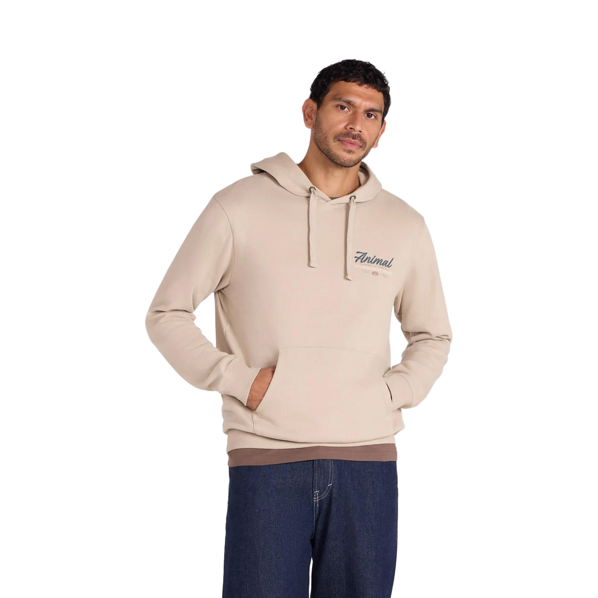 "River" Kapuzenpullover für Herren Dunkelbeige 2/4