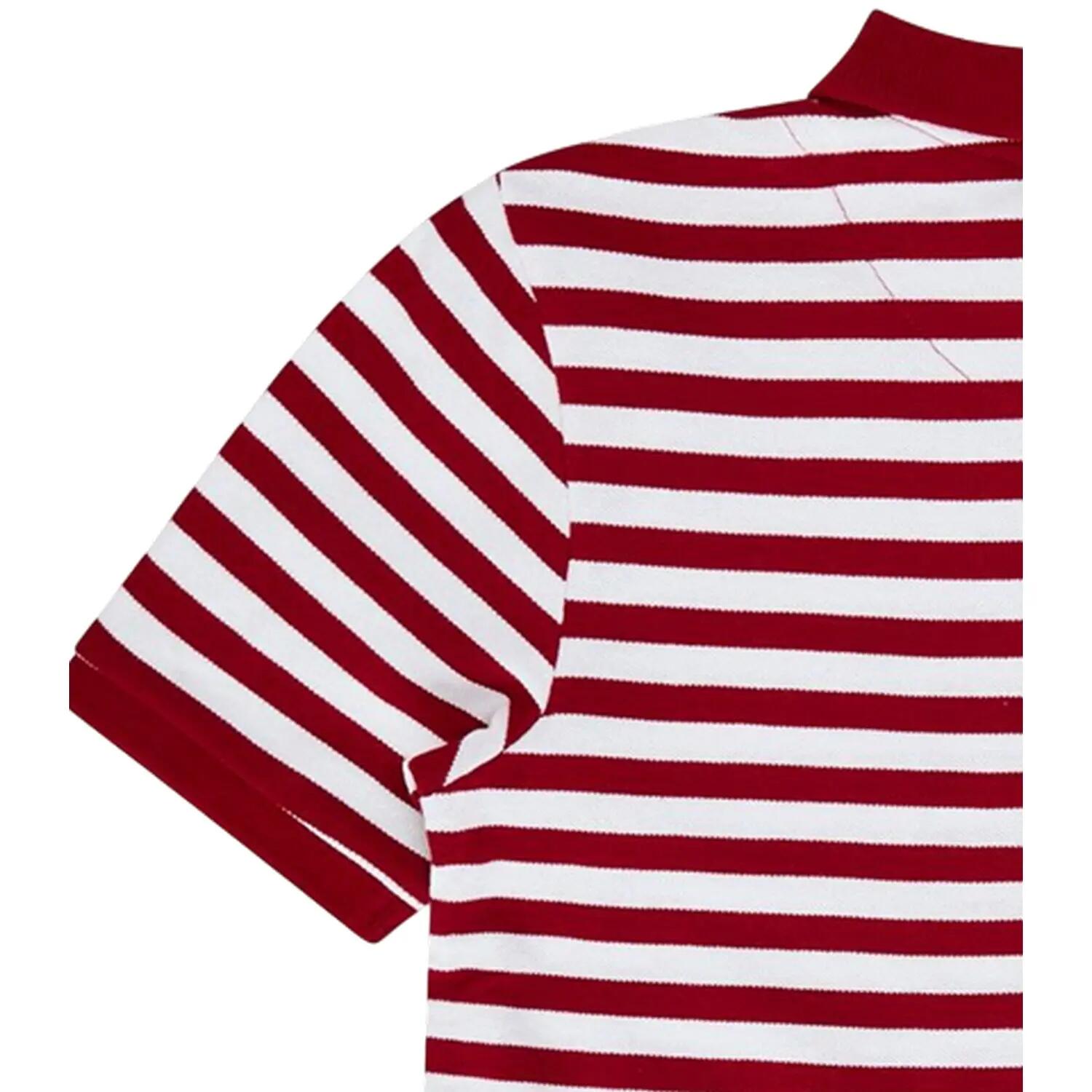 Polo Motif/style À Rayures Enfant (Rouge) 3/4