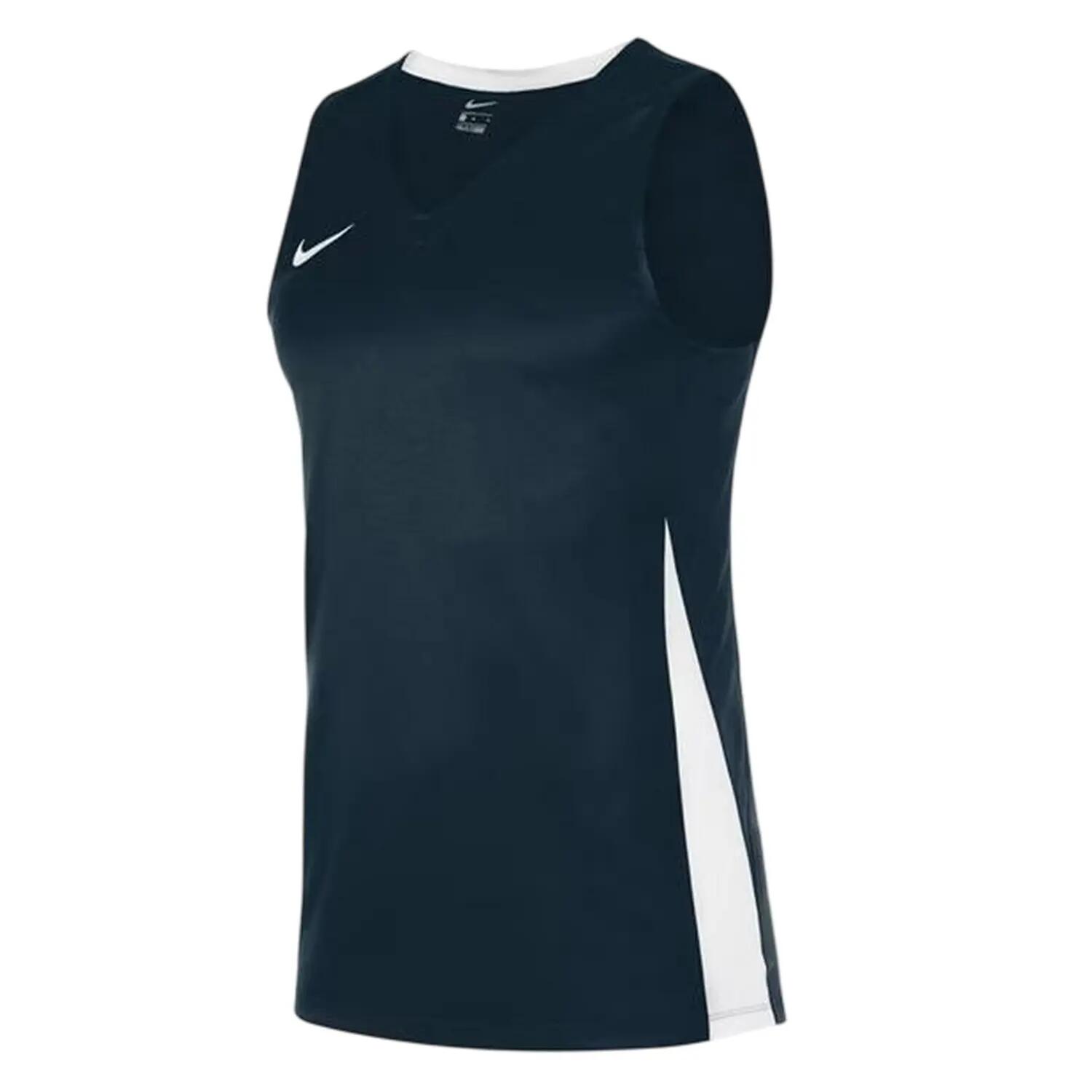 BasketballTrikot für , VAusschnitt, Ärmellos Kinder Schwarz/Weiß 3/3