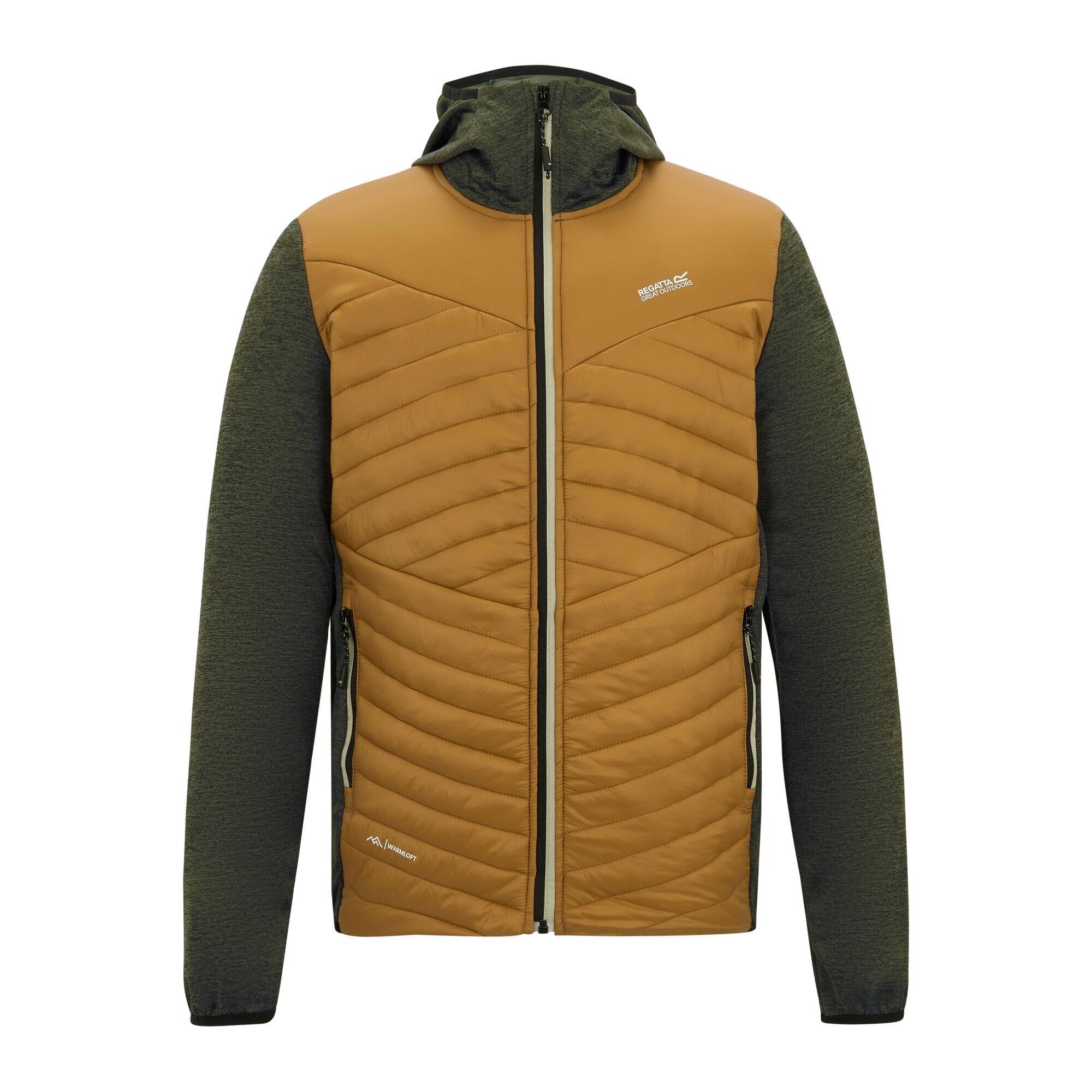 Chaqueta Híbrida Andreson de Jaspeada para Hombre Marrón madera, Caqui Oscuro 2/5