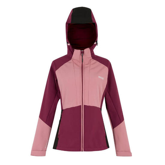 Veste Softshell Imperméable Et Cintrée DESOTO Femme (Rose Bordeaux / Rose Pâle /