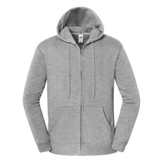 Veste Unie De Survêtement À Capuche ICONIC PREMIUM Homme (Gris Clair Chiné)