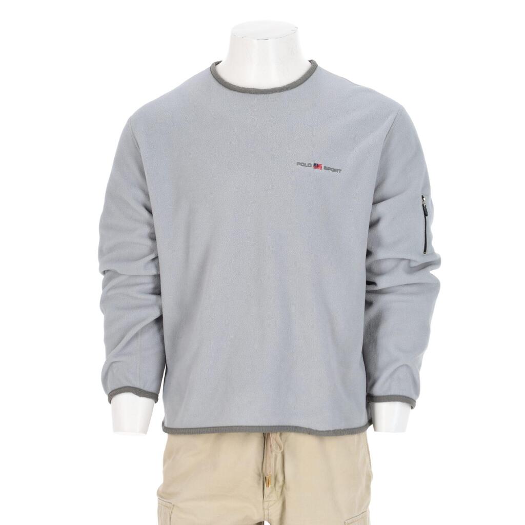 Second life - Polo Ralph Lauren Men's Fleece Sweater RL Flag Gray - Excellent