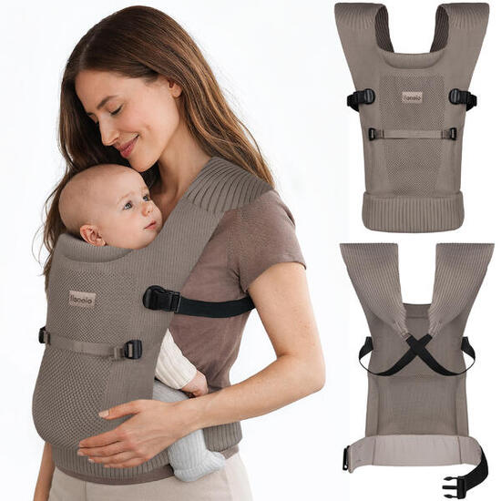 Ergonomische Babytrage Lionelo Mabel, atmungsaktiv, 2 Positionen
