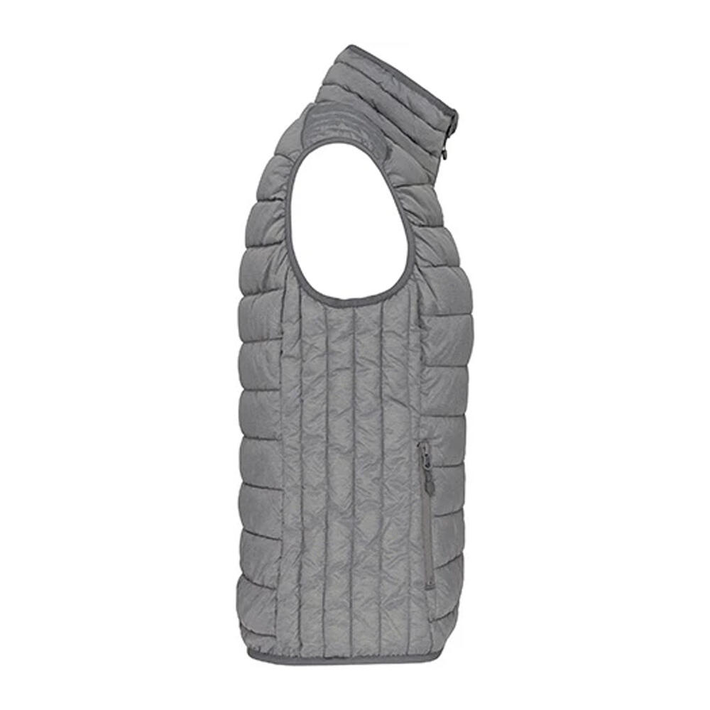 Leichter Daunen Bodywarmer Damen Silber meliert 3/3