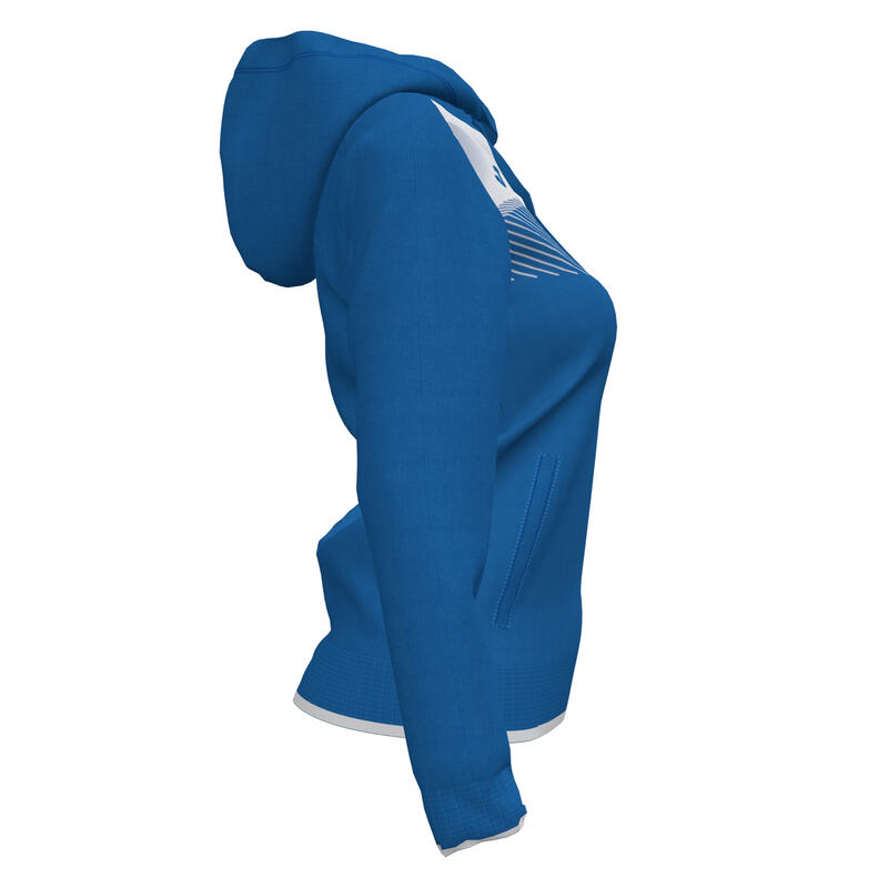 Veste à capuche Femme Joma Supernova ii bleu roi blanc