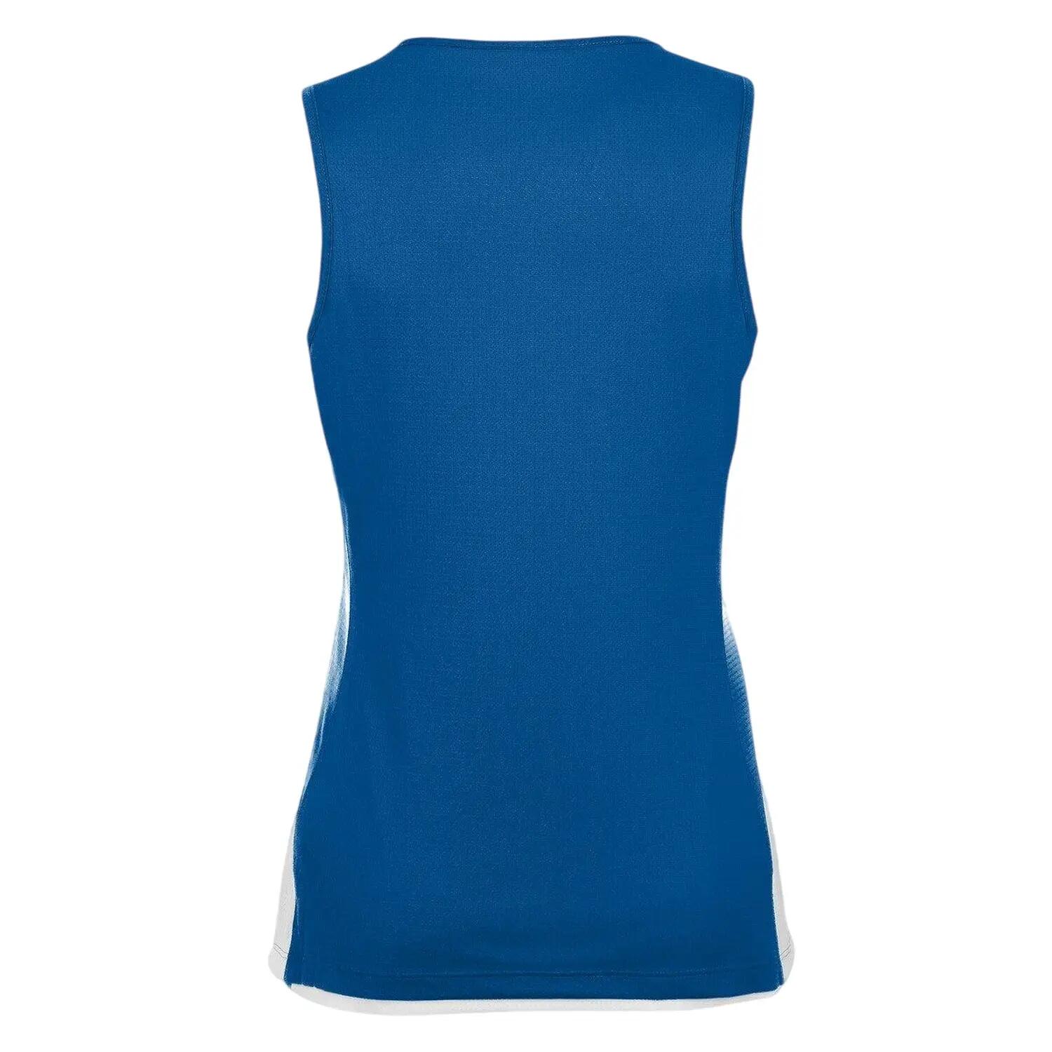 Maillot De Basket Sans Manches Femme (Bleu Roi / Blanc) 3/3