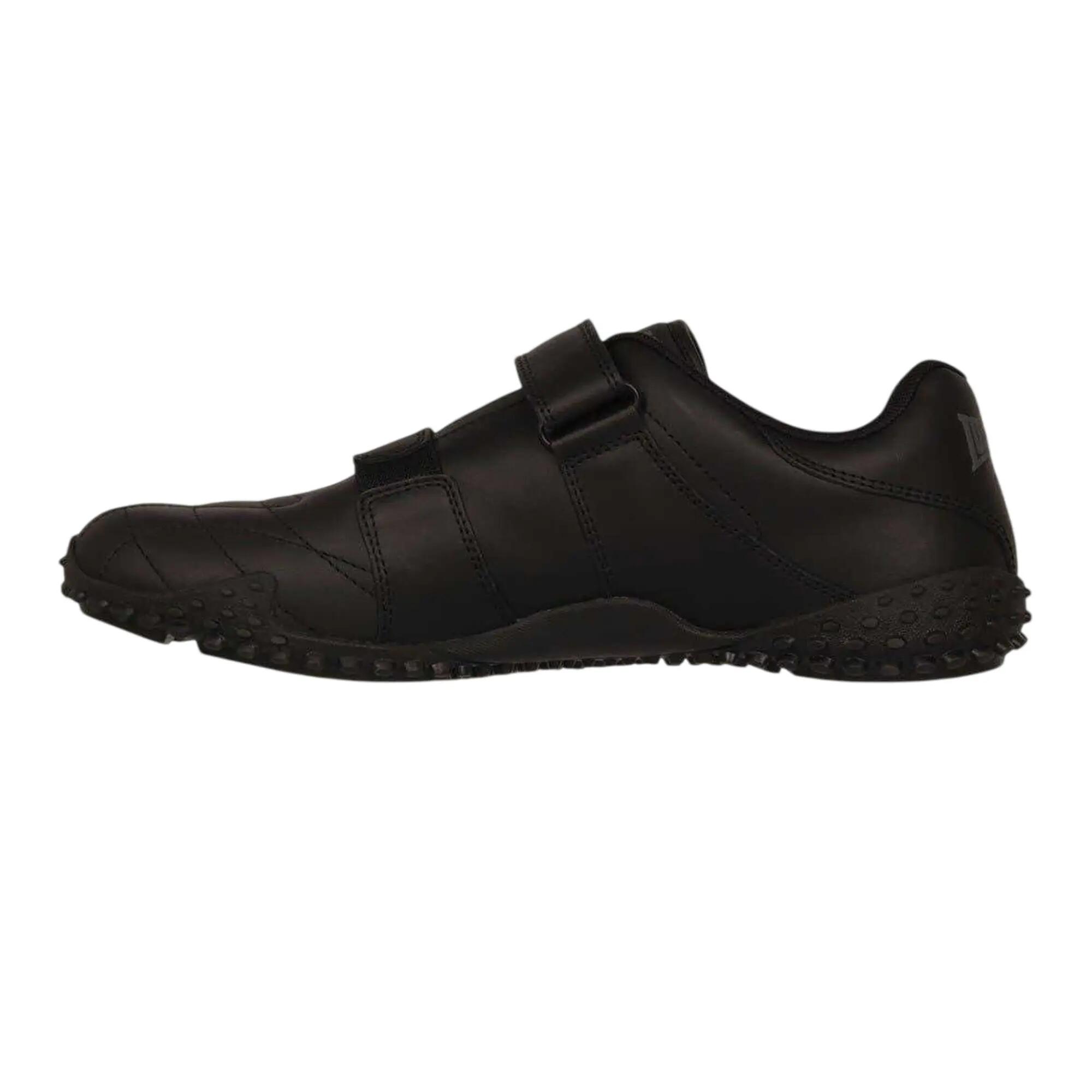 Mens Fulham Leather Trainers (Black) 3/5
