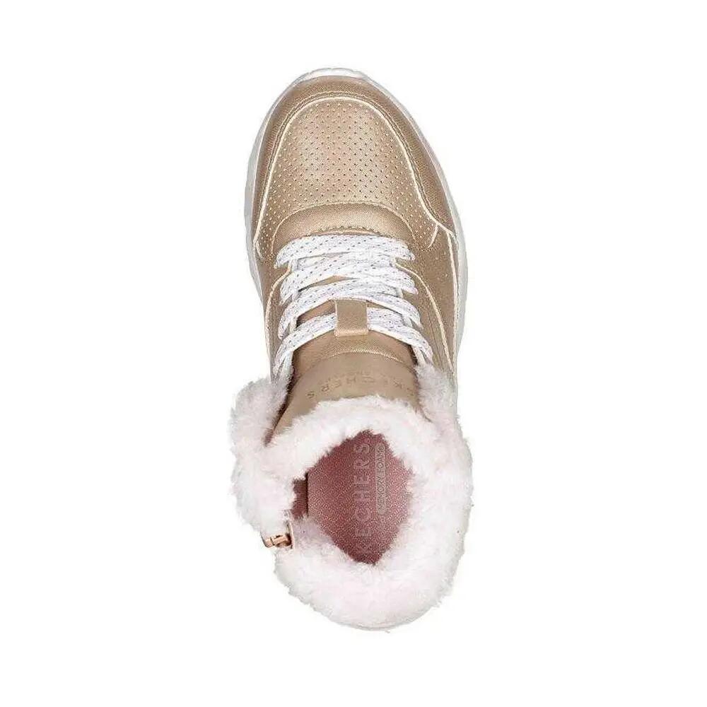 Botas a los Tobillos de Cueros Uno Lite Camo Dazzle Invierno Niñas Dorado 4/6