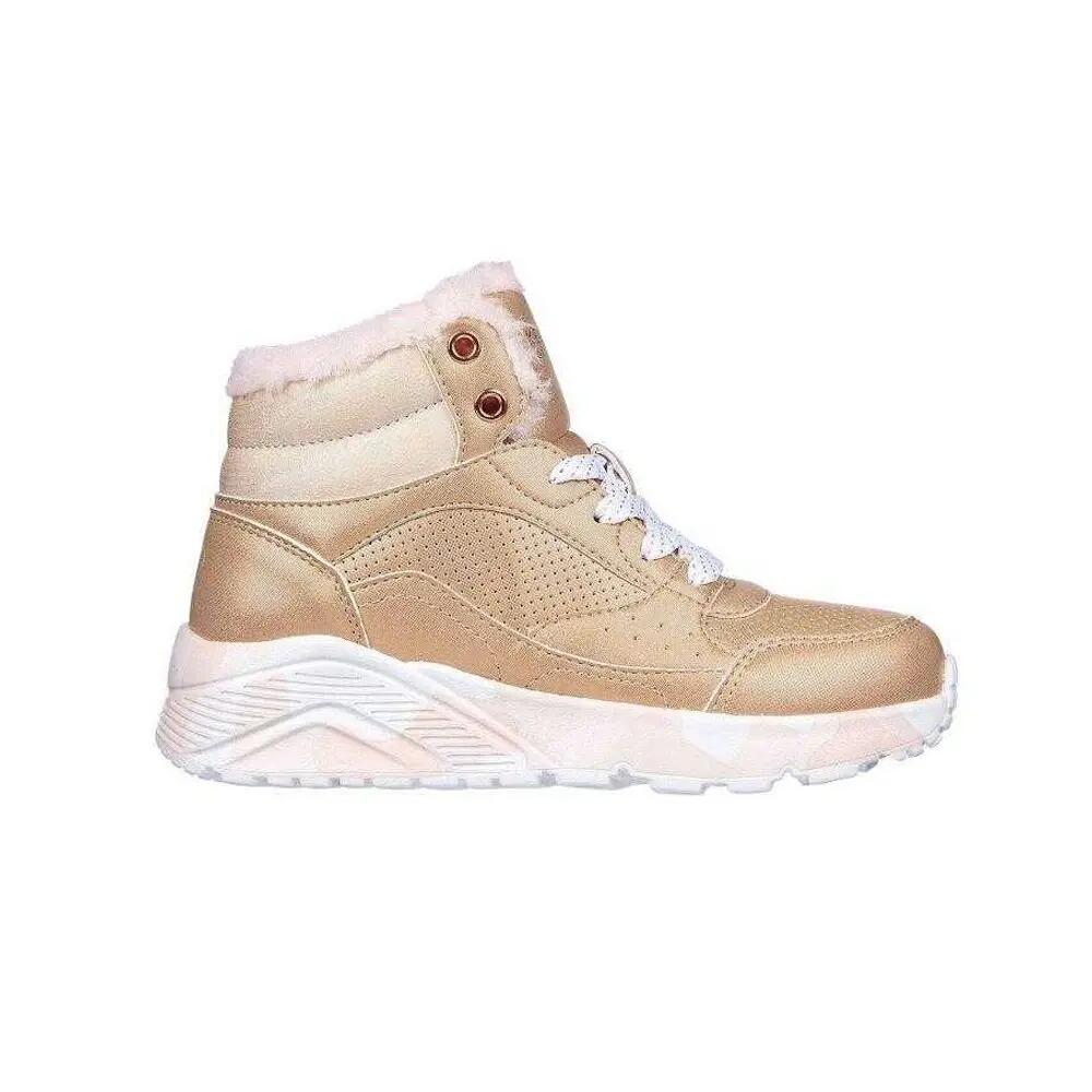 Botas a los Tobillos de Cueros Uno Lite Camo Dazzle Invierno Niñas Dorado 3/6