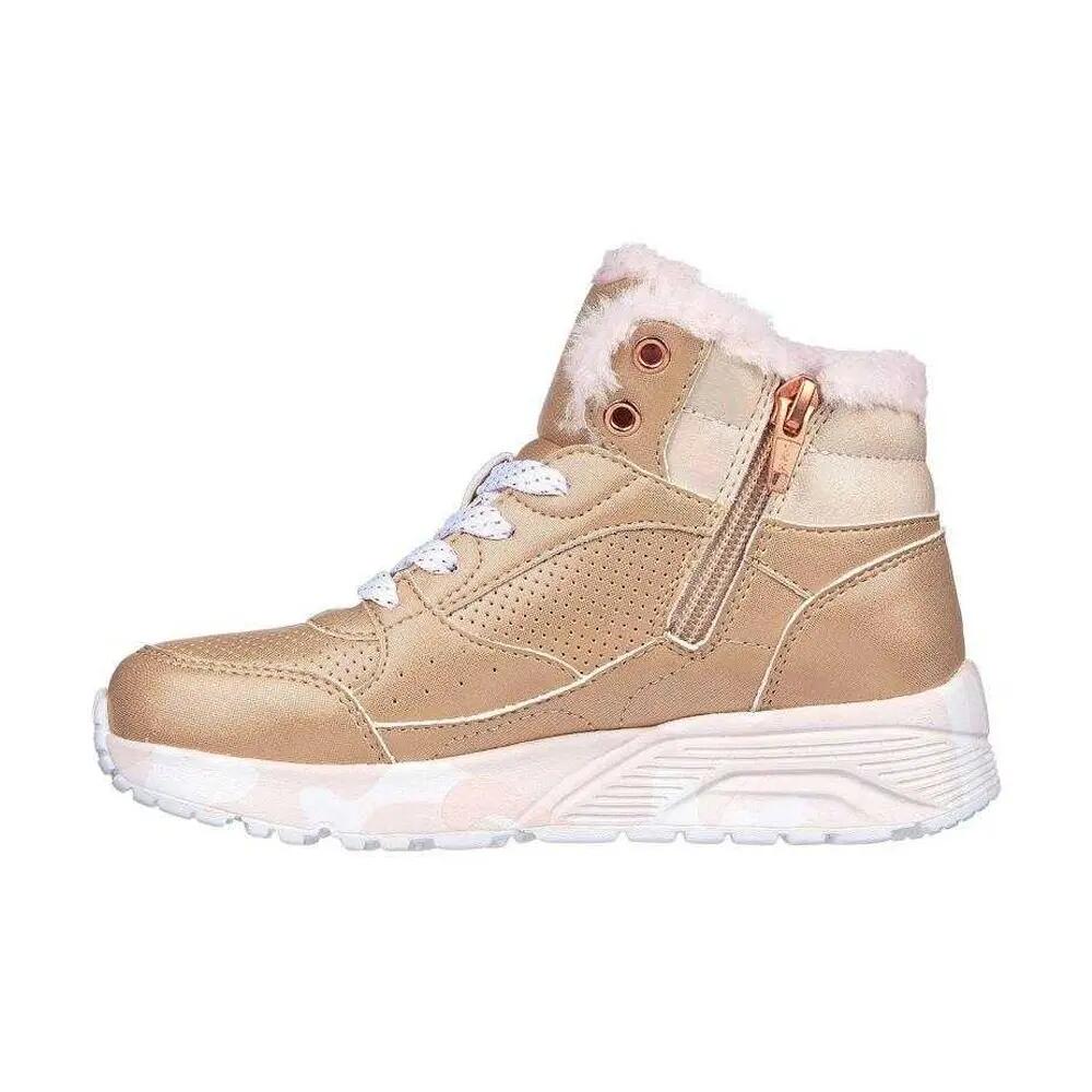 Botas a los Tobillos de Cueros Uno Lite Camo Dazzle Invierno Niñas Dorado 2/6