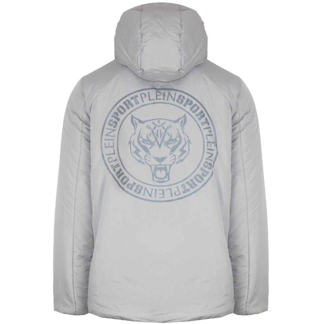 Unisex Adult Patch Reversible Padded Jacket (Blue/White) 4/4