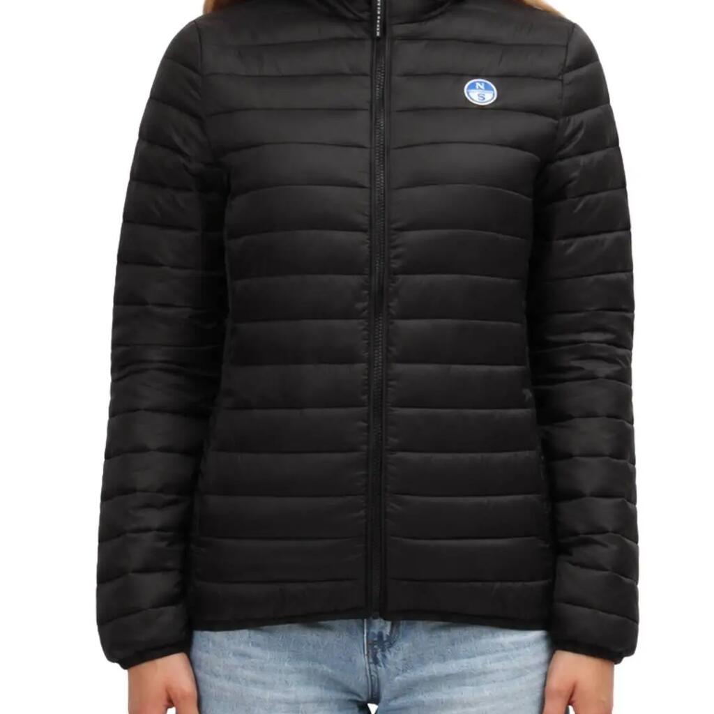 NORTH SAILS Linette women's down jacket - white nylon, hooded, zip closure