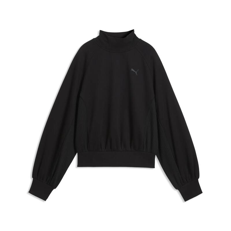 Bluză sport de damă PUMA HER Relaxed Crew cu guler înalt