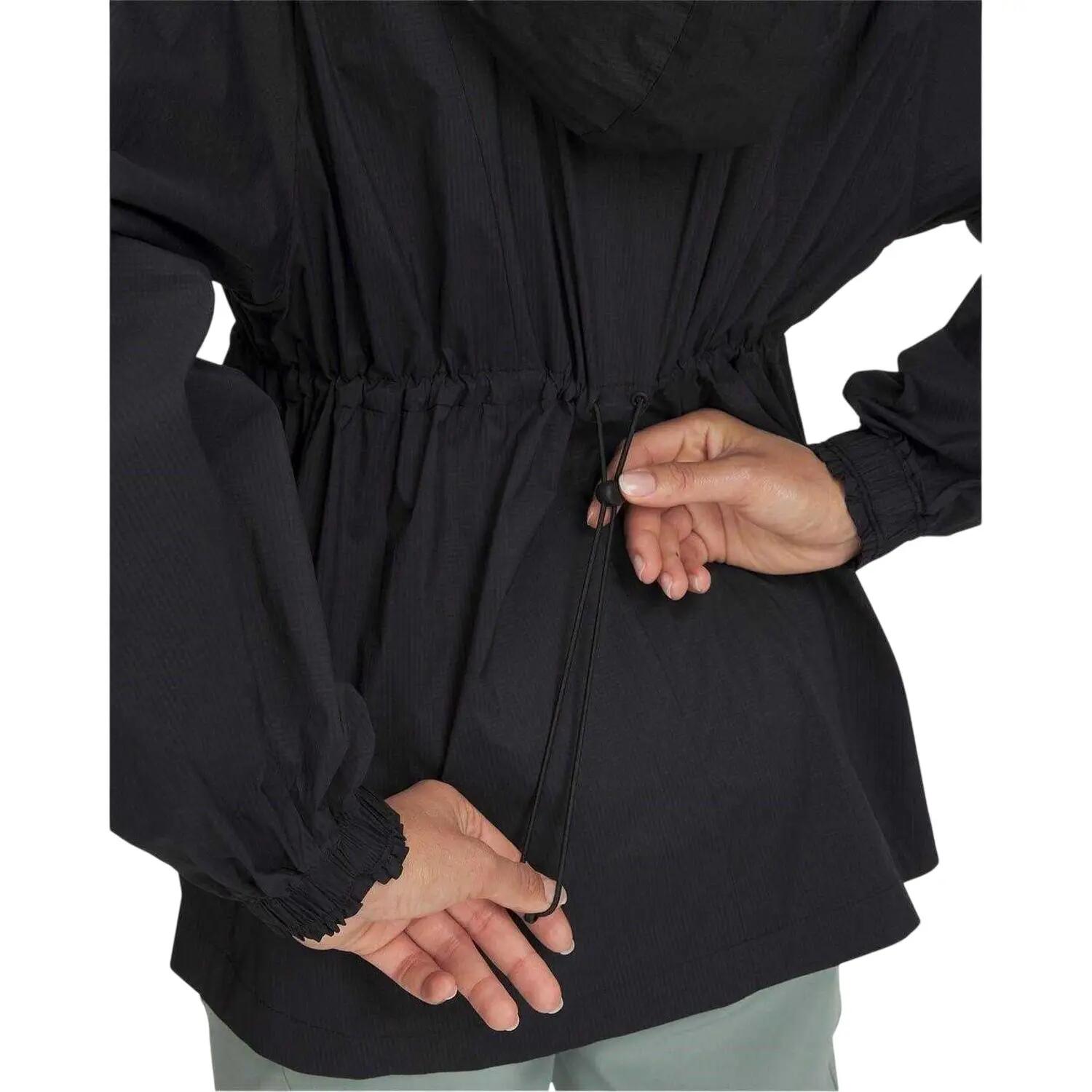 Kapuzenjacke für , Eingehaltene Taille, Langärmlig Damen Schwarz 4/6