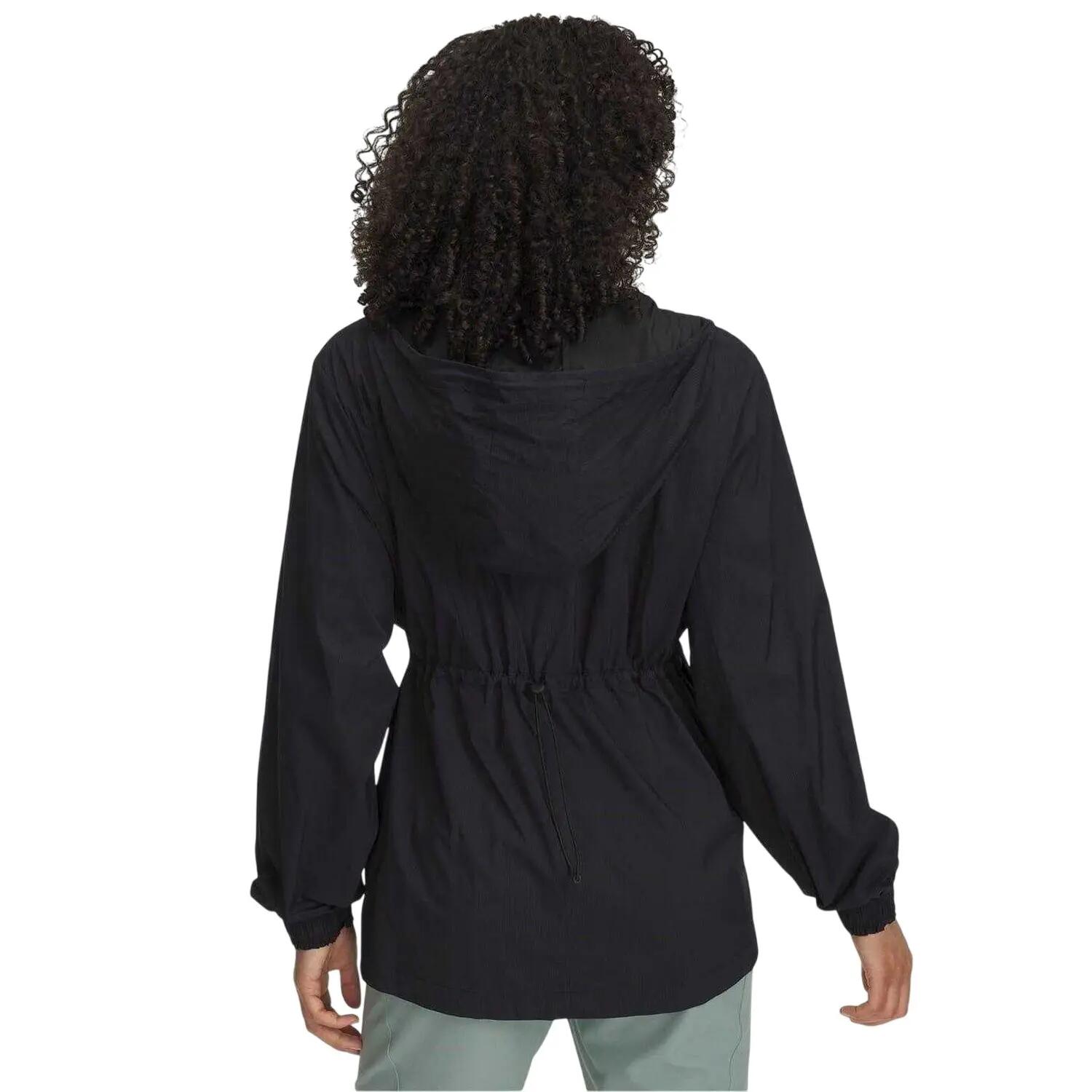 Kapuzenjacke für , Eingehaltene Taille, Langärmlig Damen Schwarz 3/6