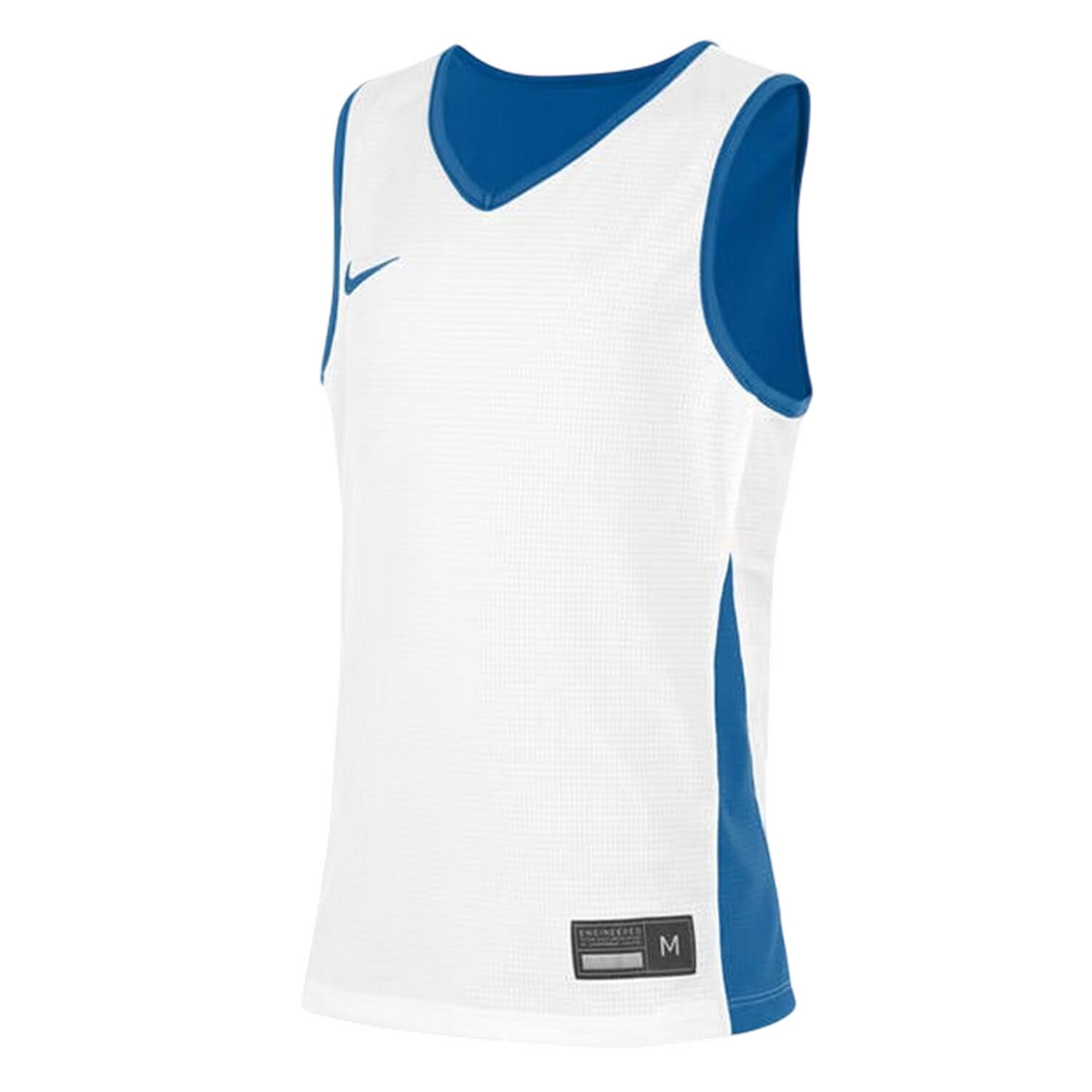 Maillot De Basket Sans Manches Enfant (Bleu Roi / Blanc) 3/3