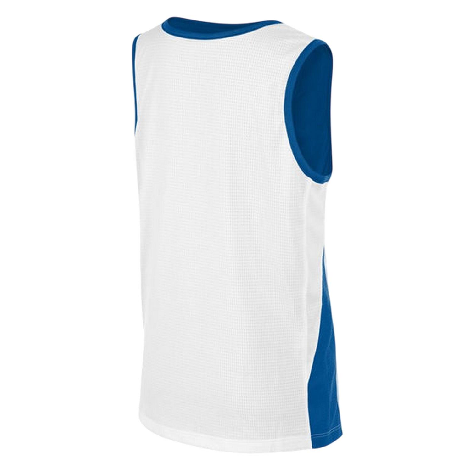 Maillot De Basket Sans Manches Enfant (Bleu Roi / Blanc) 2/3