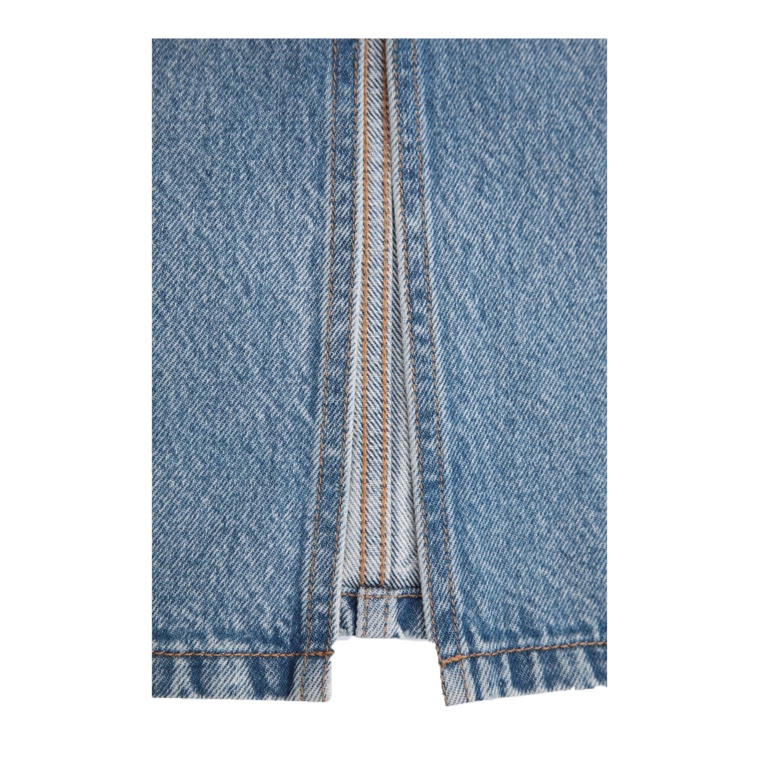 Womens/Ladies Denim Midi Skirt (Blue) 4/4