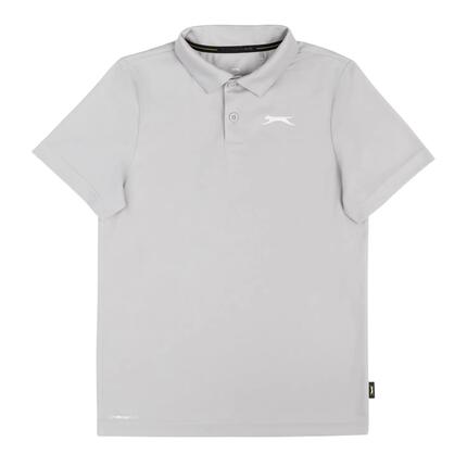 Polo Manches Courtes Motif/style Uni Enfant (Gris)
