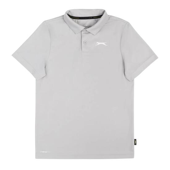 Polo Manches Courtes Motif/style Uni Enfant (Gris)