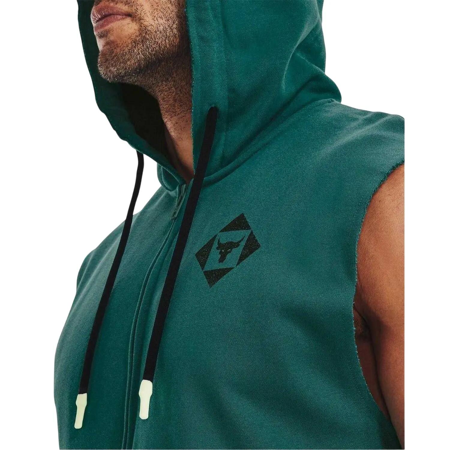 "Project Rock" Kapuzenpullover für , mit Kapuze, Ärmellos Herren Grün 4/4
