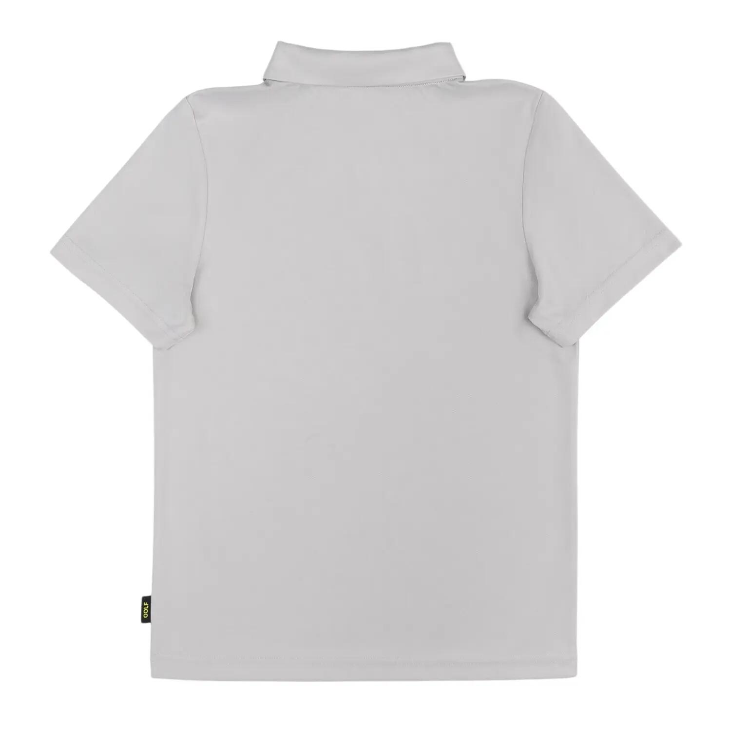 Maglietta Polo Tinta Unita Logo Maniche Corte Bambini Slazenger Grigio 2/2