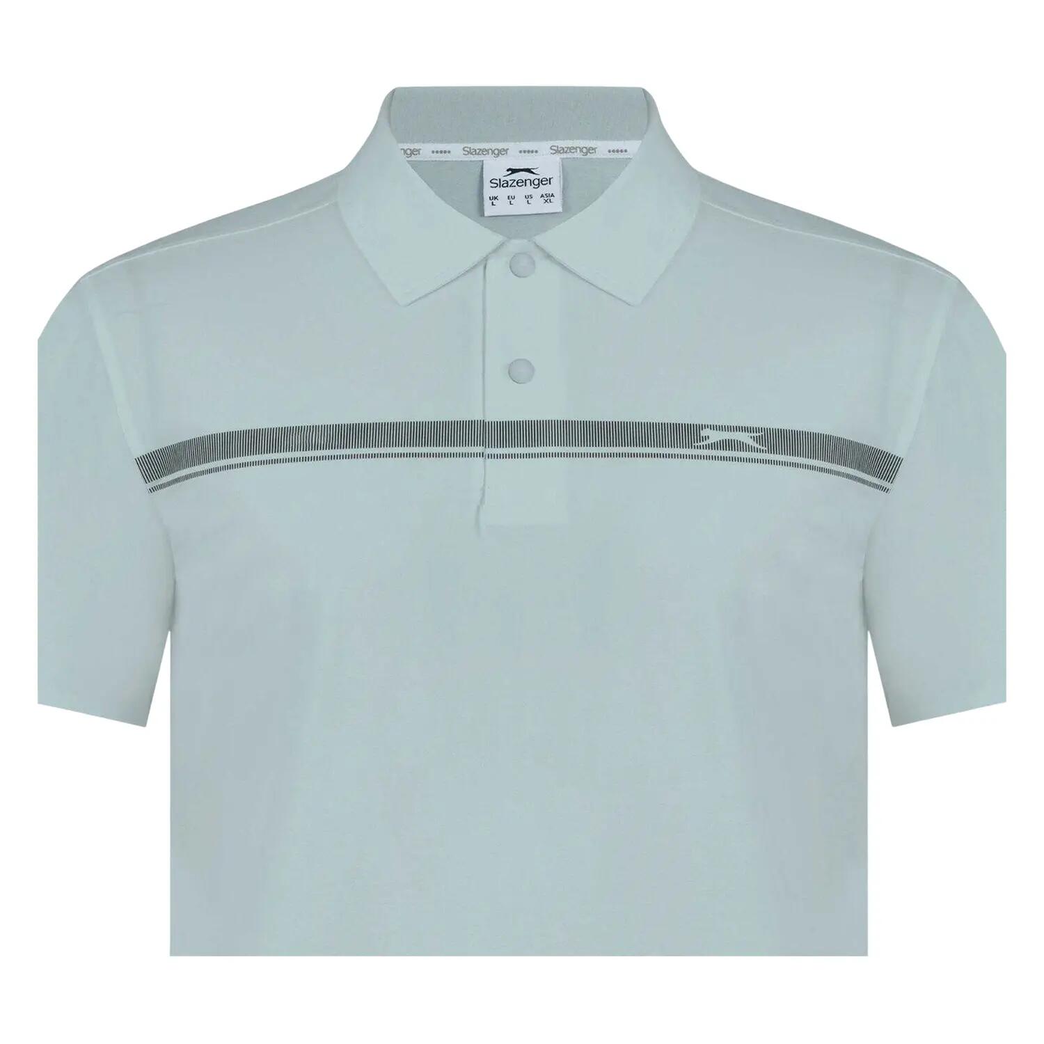 Polo Golf Motif/style Rayures Contrastées Homme (Gris) 3/3