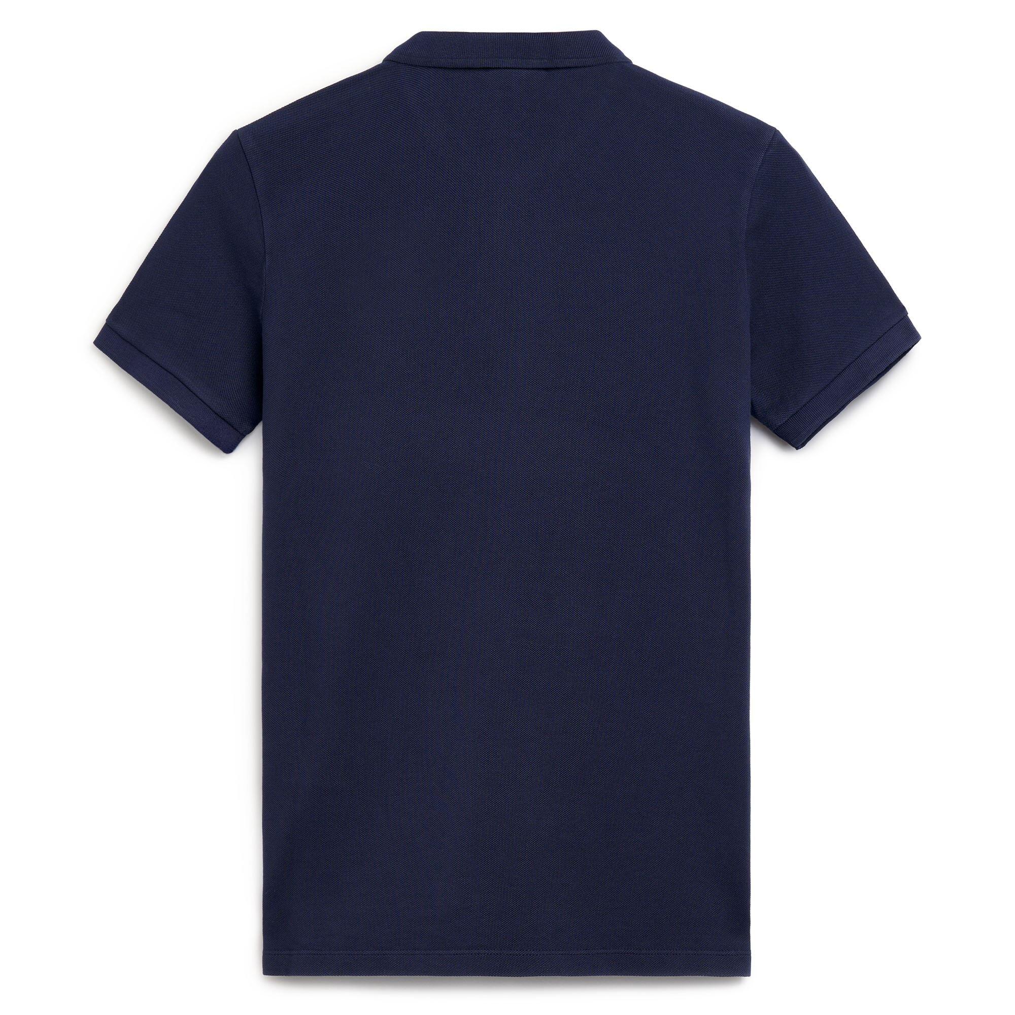 Polo da donna in cotone blu da lifestyle 2/3