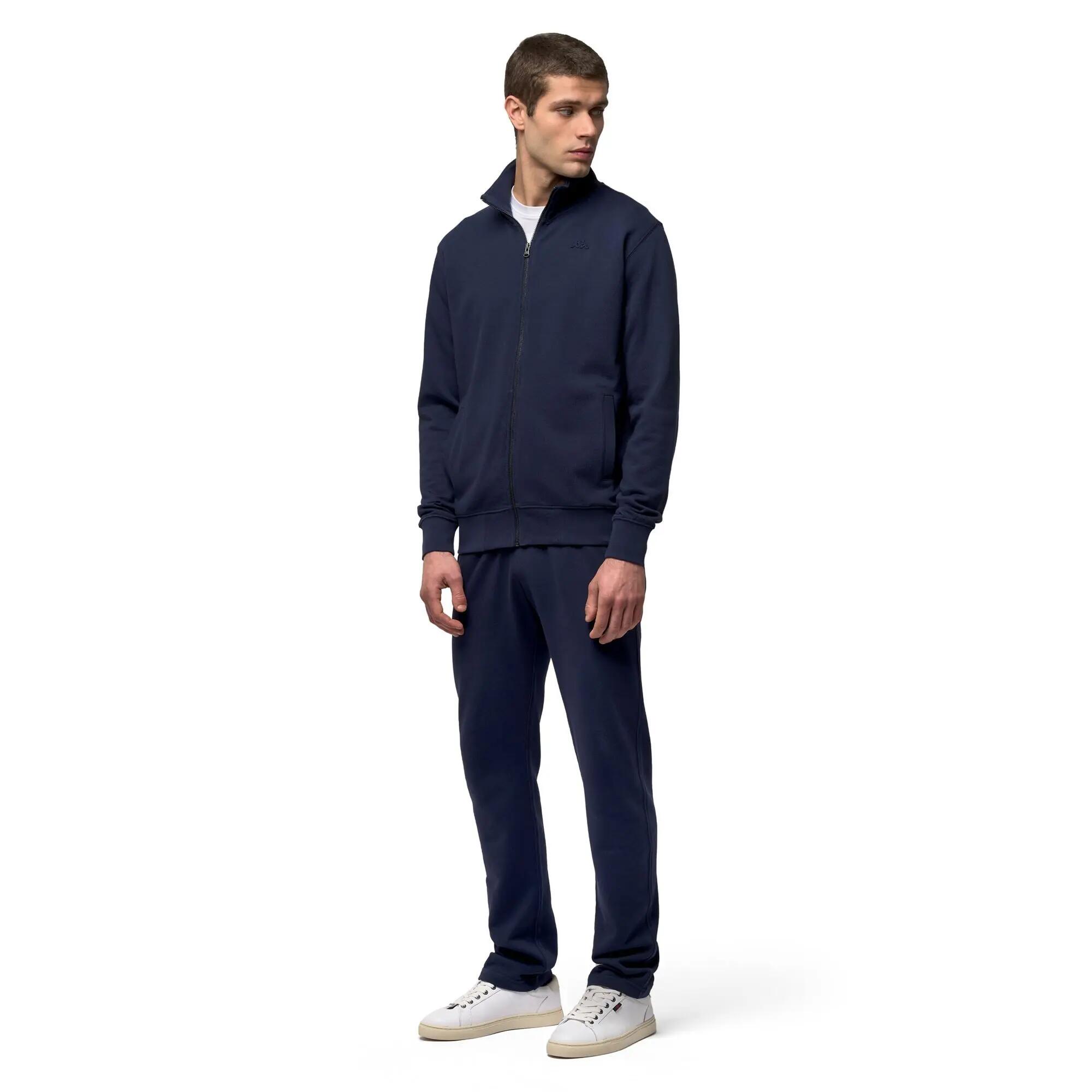 Felpa con zip da uomo in cotone blu da lifestyle 6/6