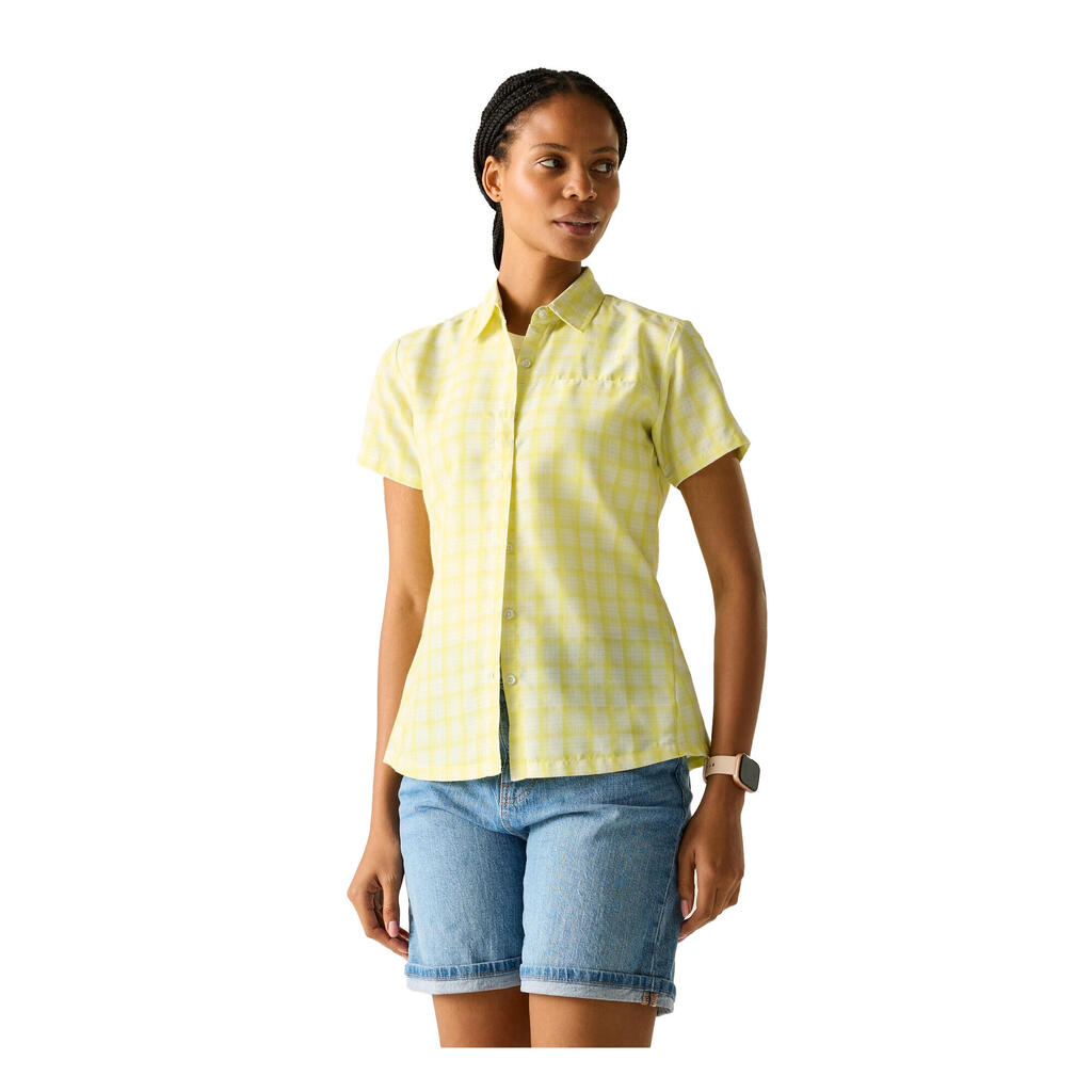 Womens/Ladies Mindano VIII ShortSleeved Shirt (Barely White/Canary Yellow)