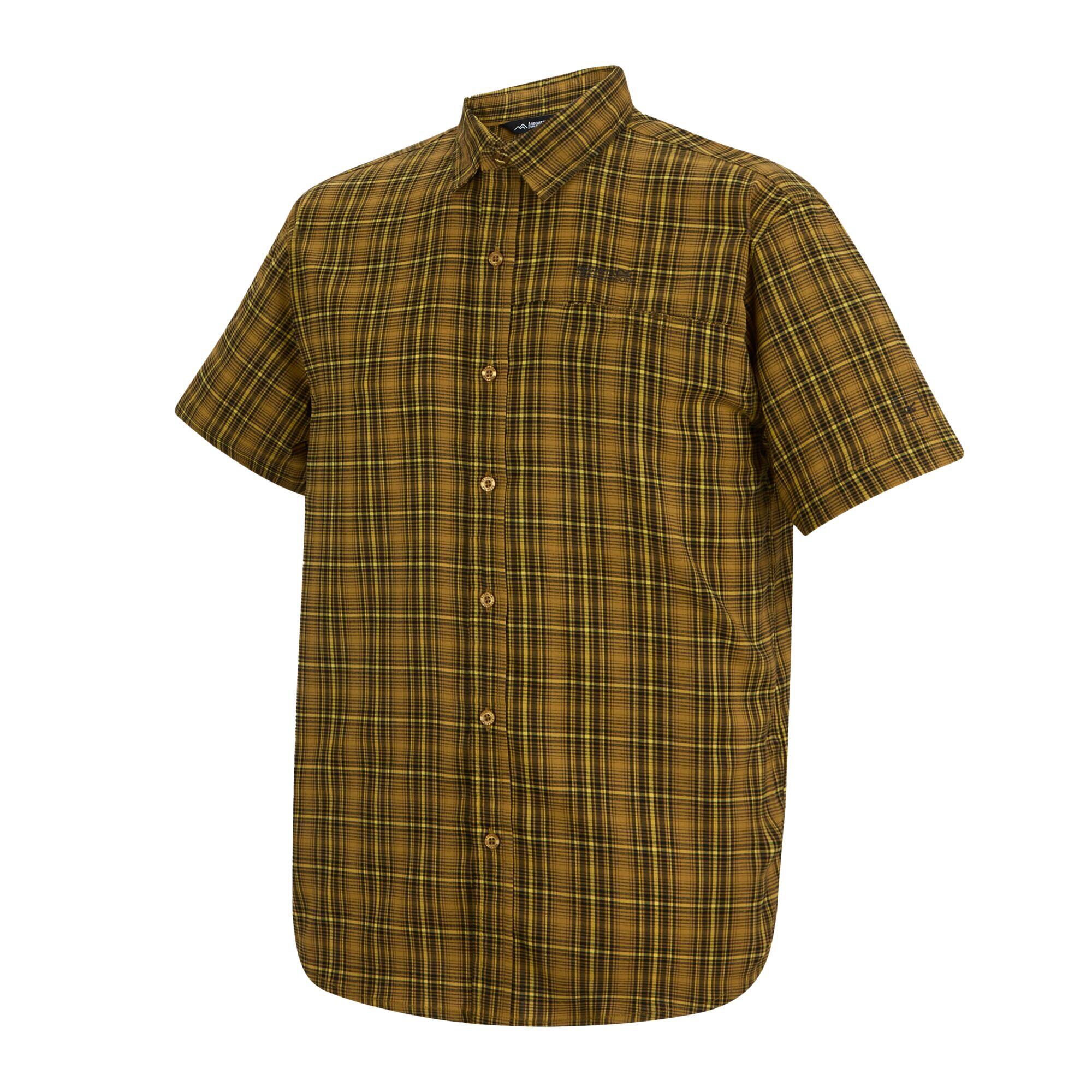 Camicia A Quadri Asciugatura Veloce Uomo Regatta Begarno Marrone Legno 4/5