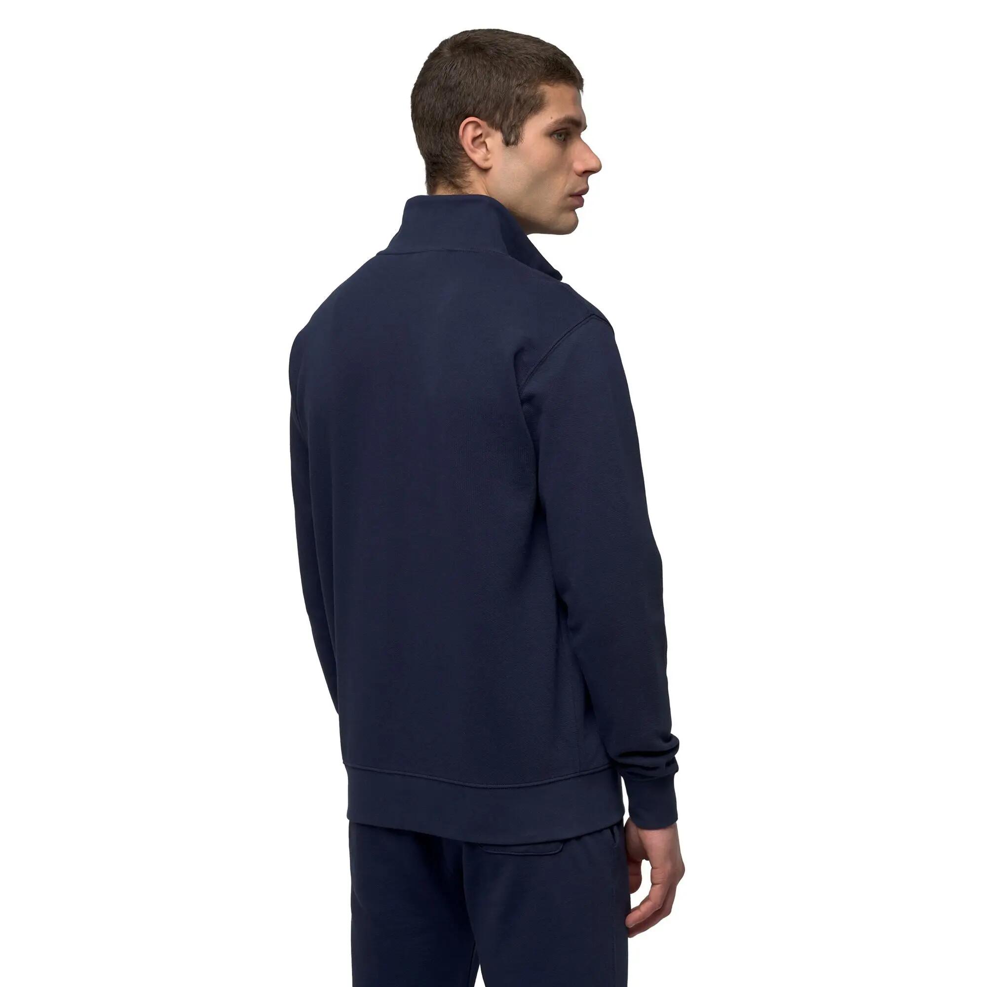 Felpa con zip da uomo in cotone blu da lifestyle 5/6