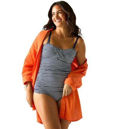 Chemise De Plage Manches Longues Motif/style Uni PRENA COVER UP Femme (Orange)