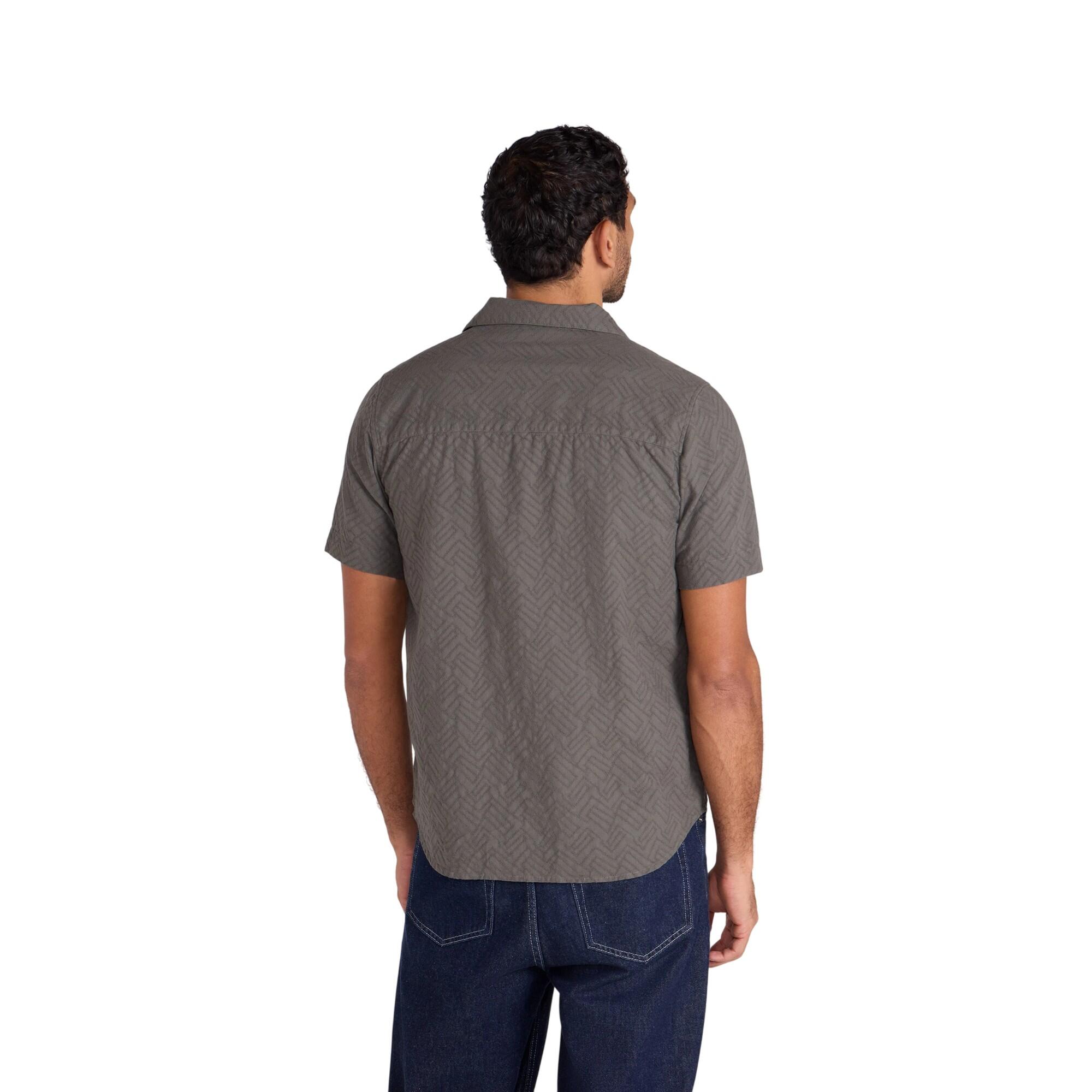 Mens Fiji Textured Shirt (Green) 3/4