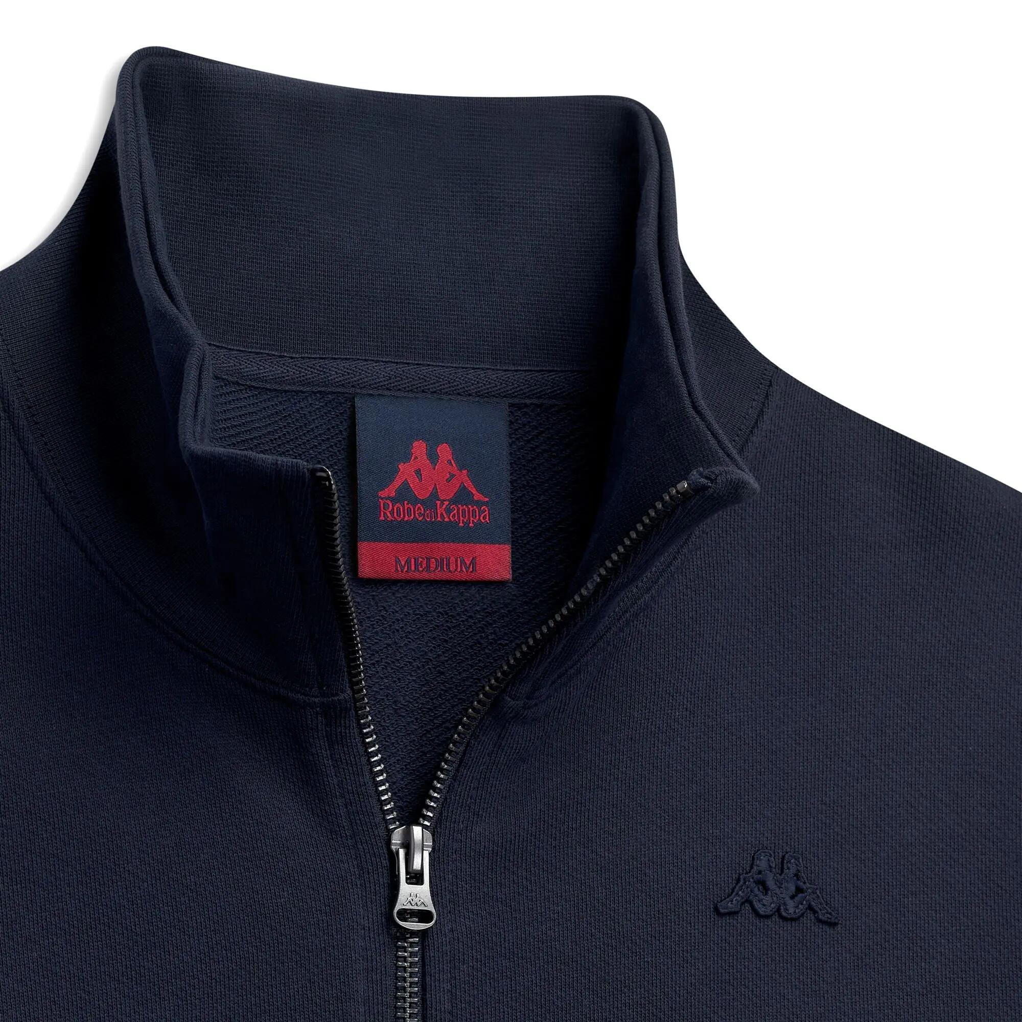 Felpa con zip da uomo in cotone blu da lifestyle 4/6