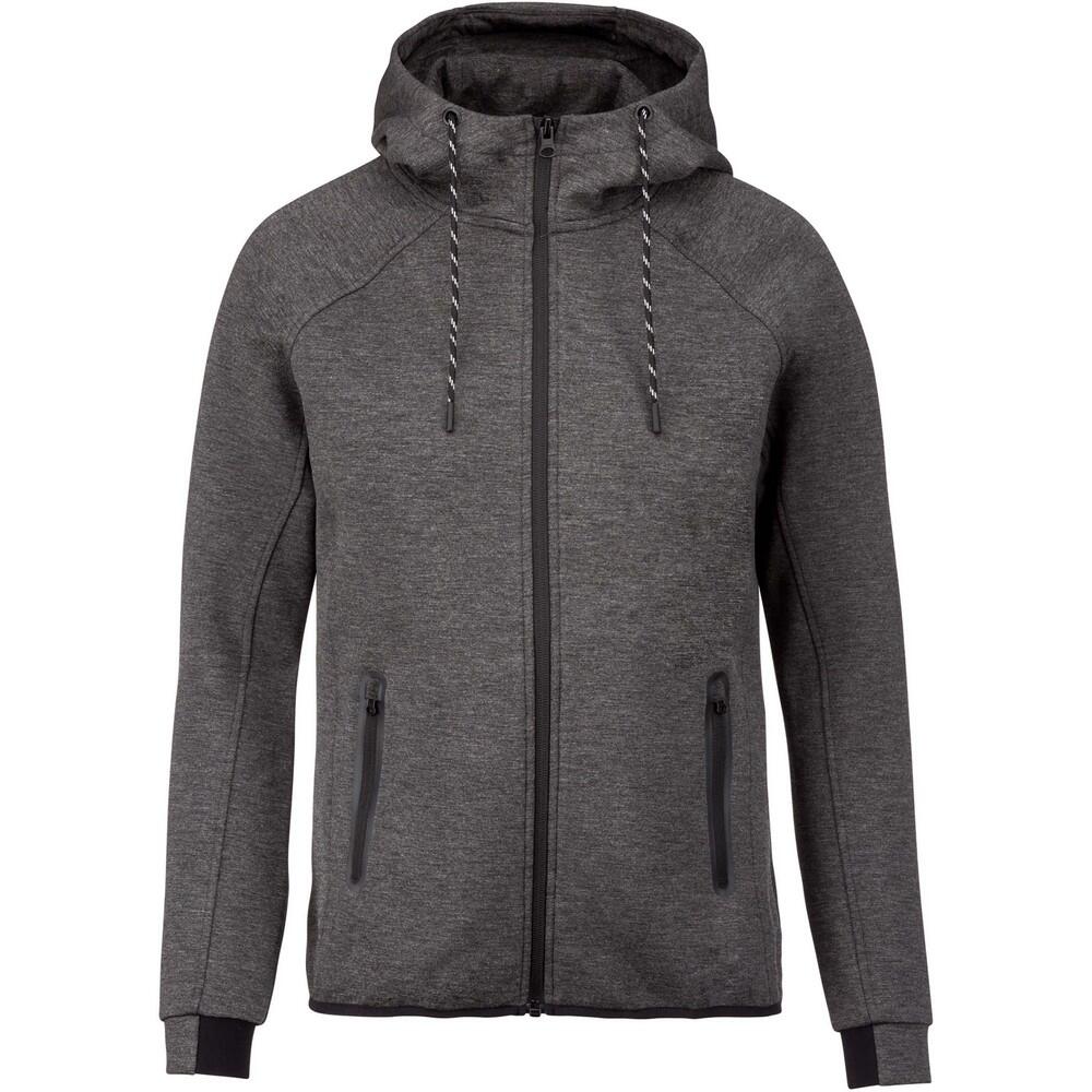 Mens Performance Hooded Jacket (Deep Grey Heather) 2/3