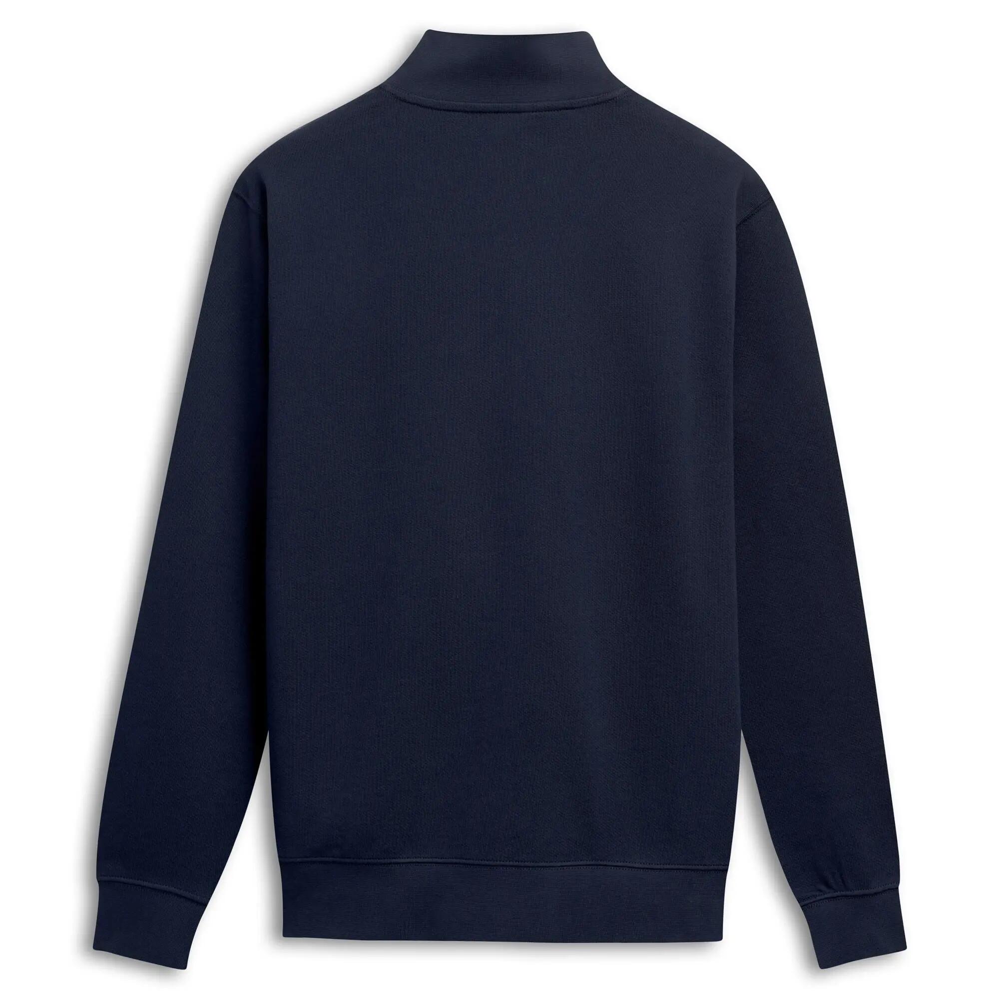 Felpa con zip da uomo in cotone blu da lifestyle 3/6