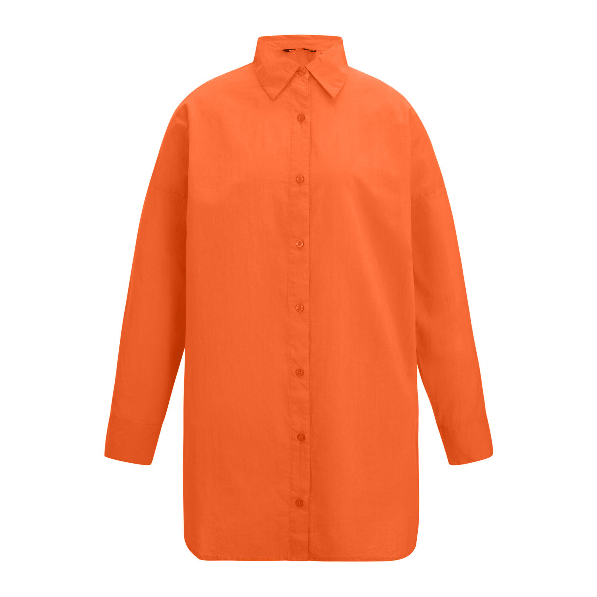 Camisa para Praia Liso Prena Cover Up Mulher (Tangerina Tango) 2/5