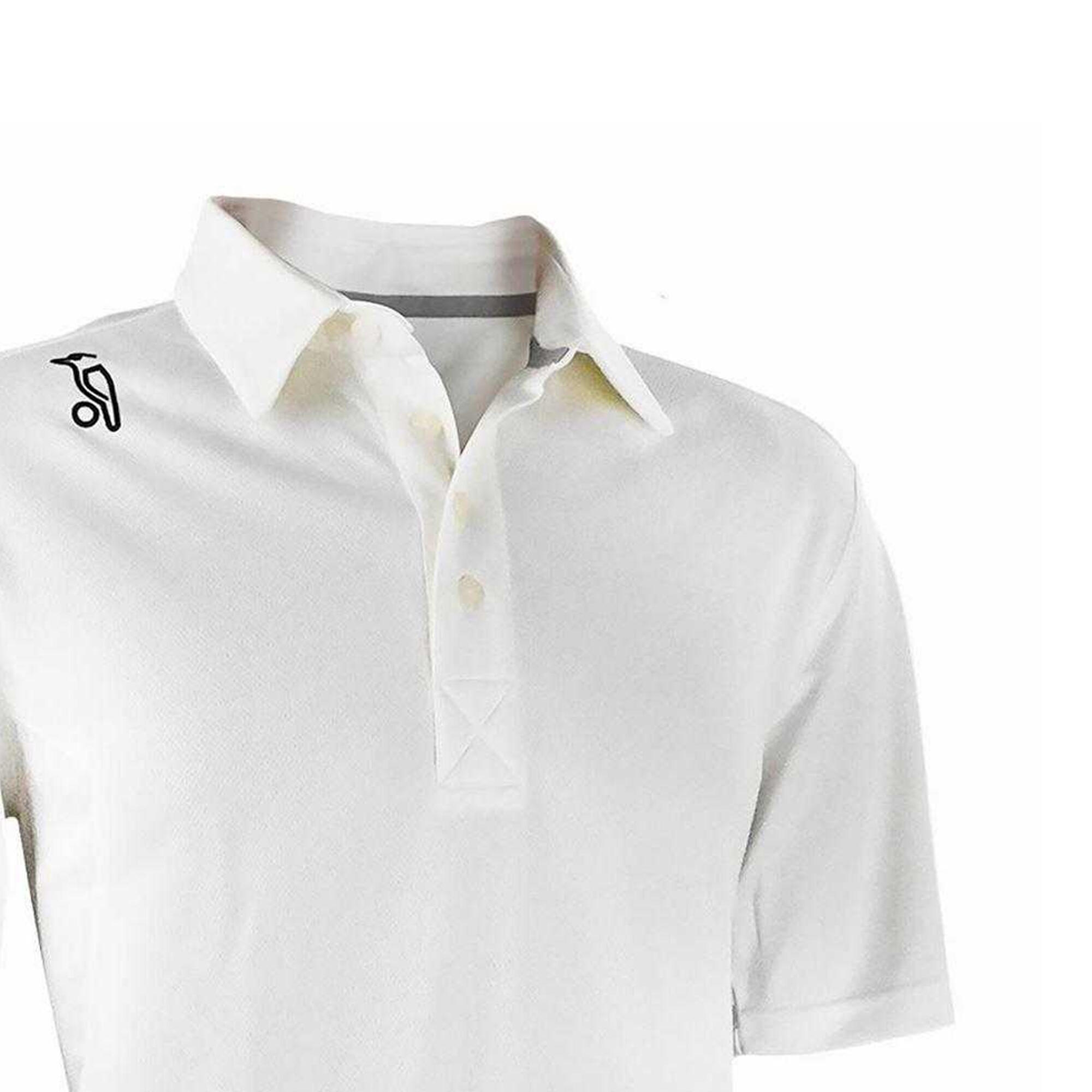 Polo De Cricket Motif/style Logo ELITE Homme (Crème) 3/3