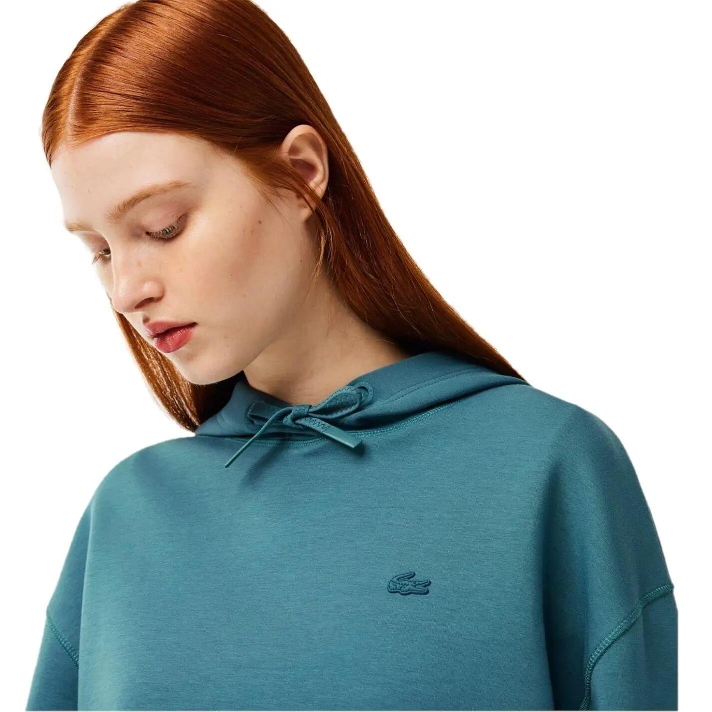 Sweat À Capuche Avec Cordons Femme (Sarcelle) 4/4