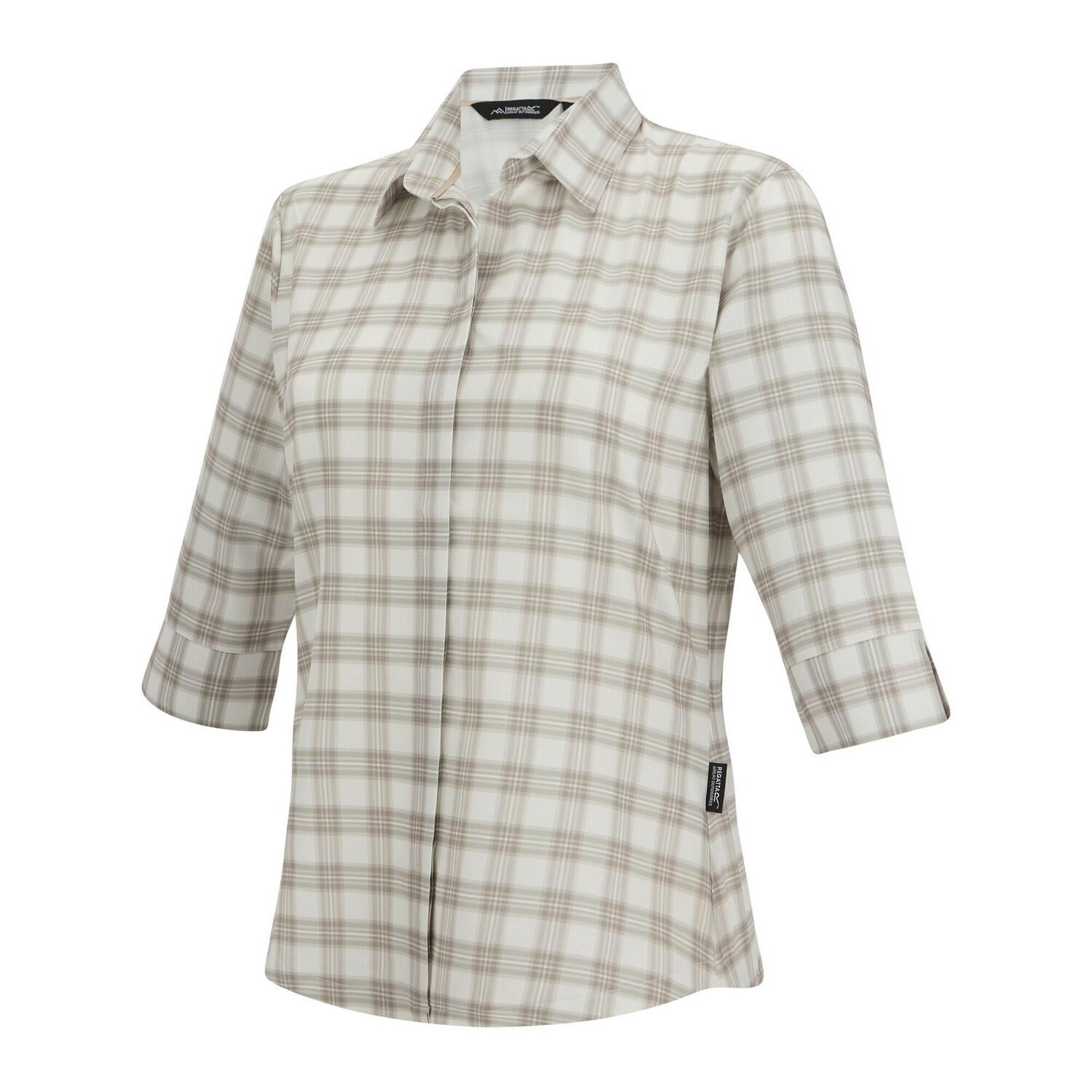 Camicia A Quadri Donna Regatta Keralin Pergamena Bianca 4/5