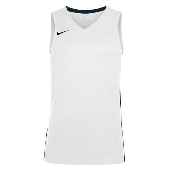 Maglia Da Pallacanestro Scollo A V Senza Maniche Bambini Nike Bianco Nero