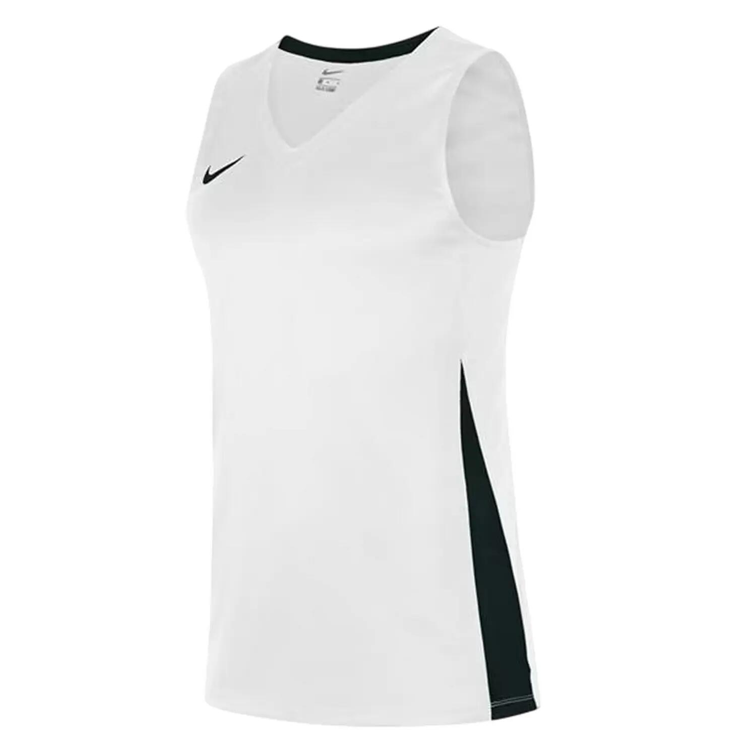 Maillot De Basket Sans Manches Enfant (Blanc / Noir) 3/4