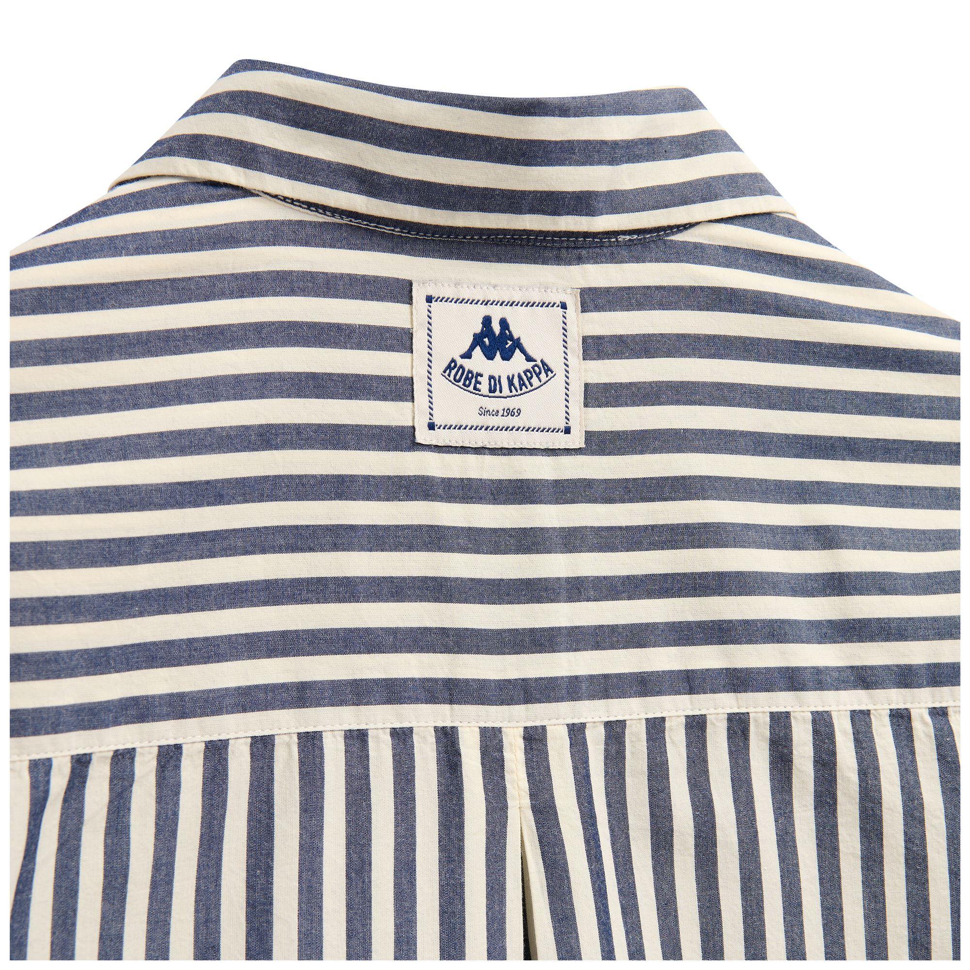 Camicia da donna in cotone blu da casual 3/6