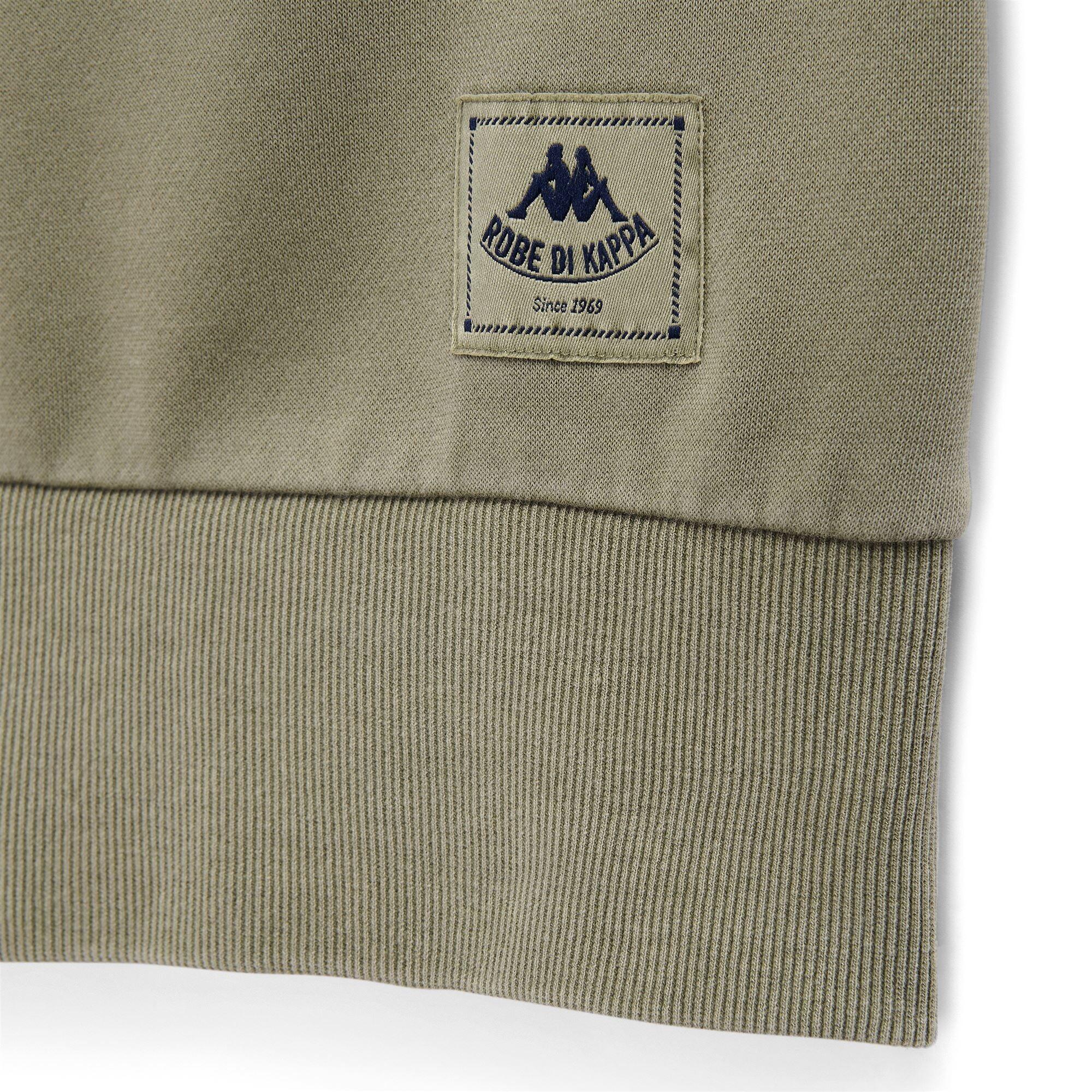 Felpa da uomo in cotone verde da casual 3/6