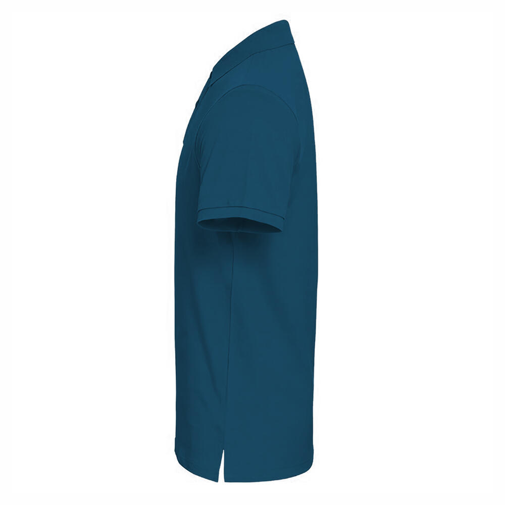 Polo Uni Manches Courtes Homme (Bleu Sarcelle Chiné) 3/4